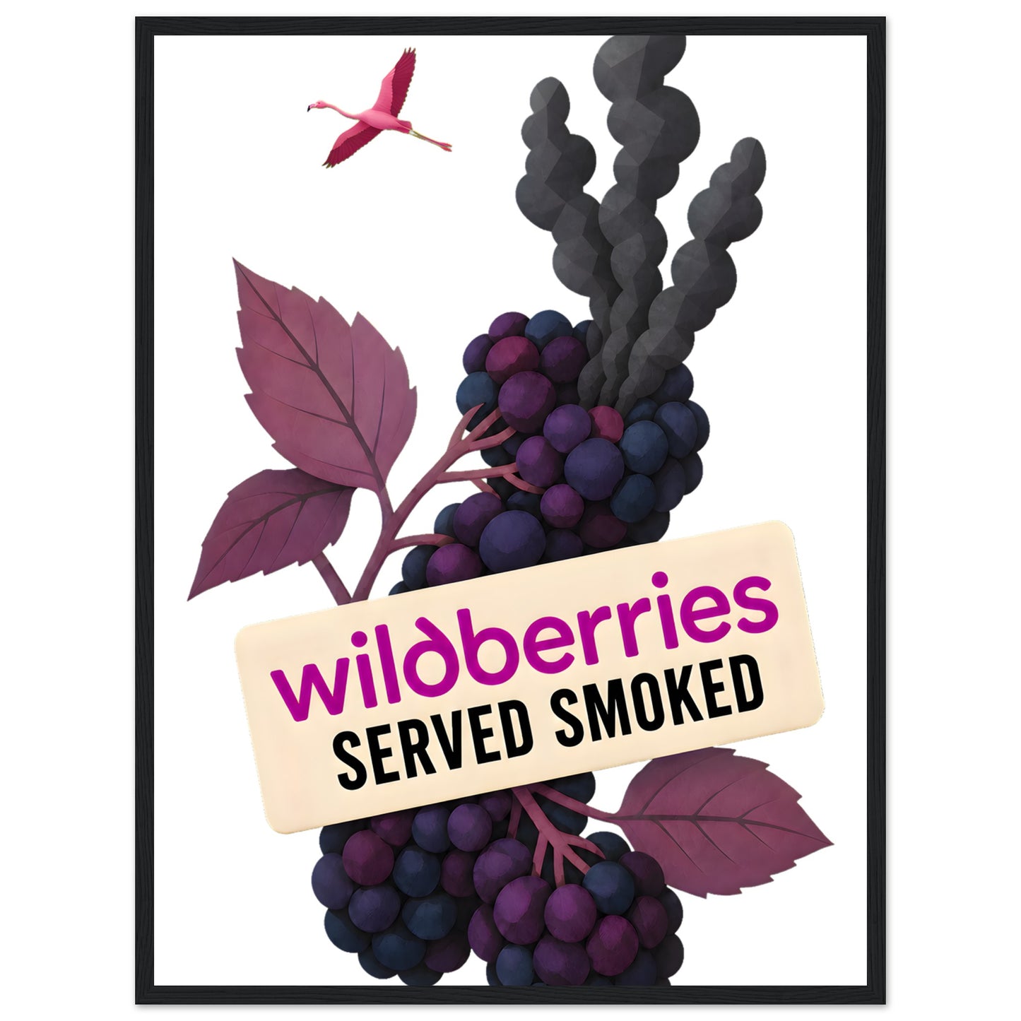 Wildberries, Served Smoked Framed Wall Art — product view 4