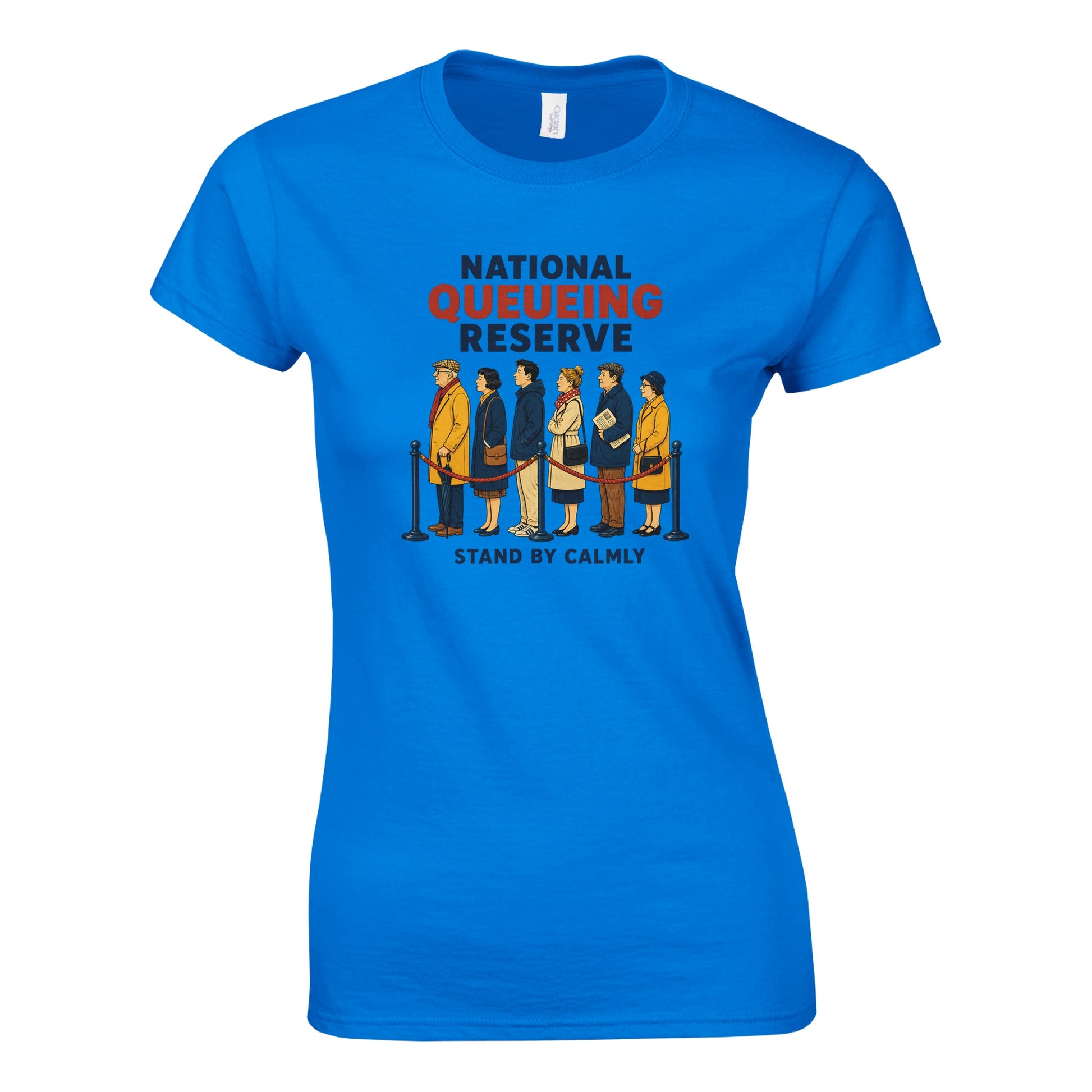 National Queueing Reserve – British Queue Graphic Women's T-shirt — product view 6