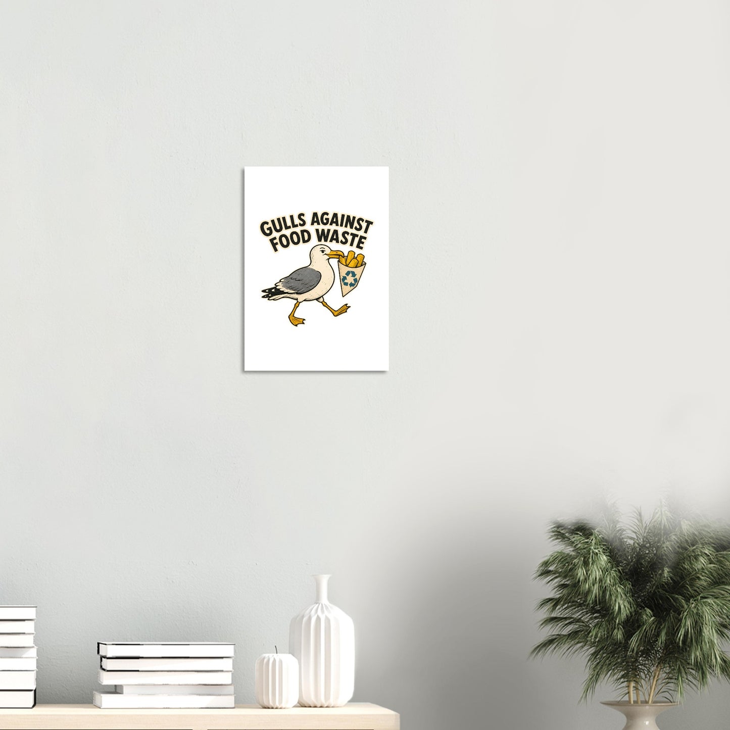 Gulls Against Food Waste Graphic Poster — product view 8