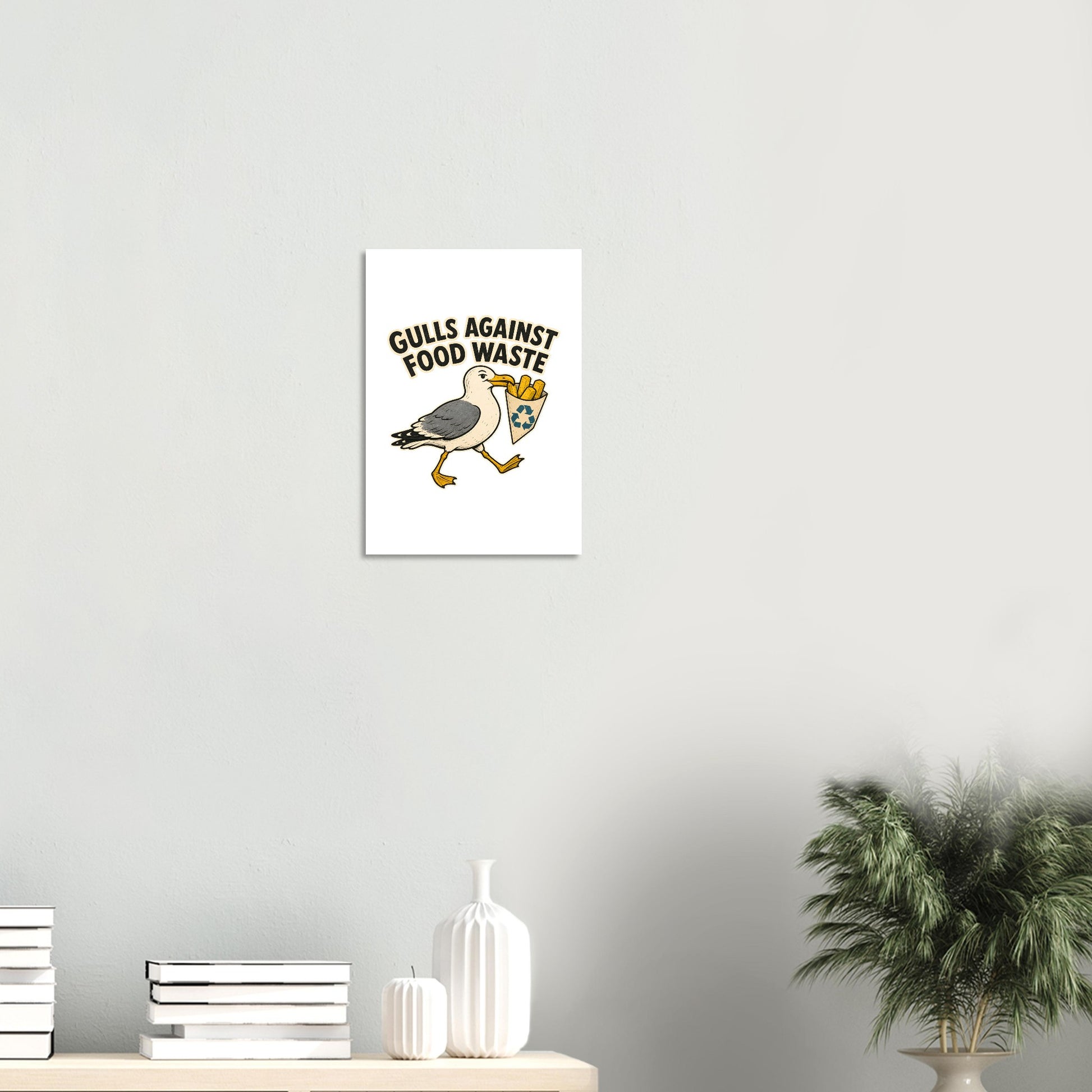 Gulls Against Food Waste Graphic Poster — product view 8