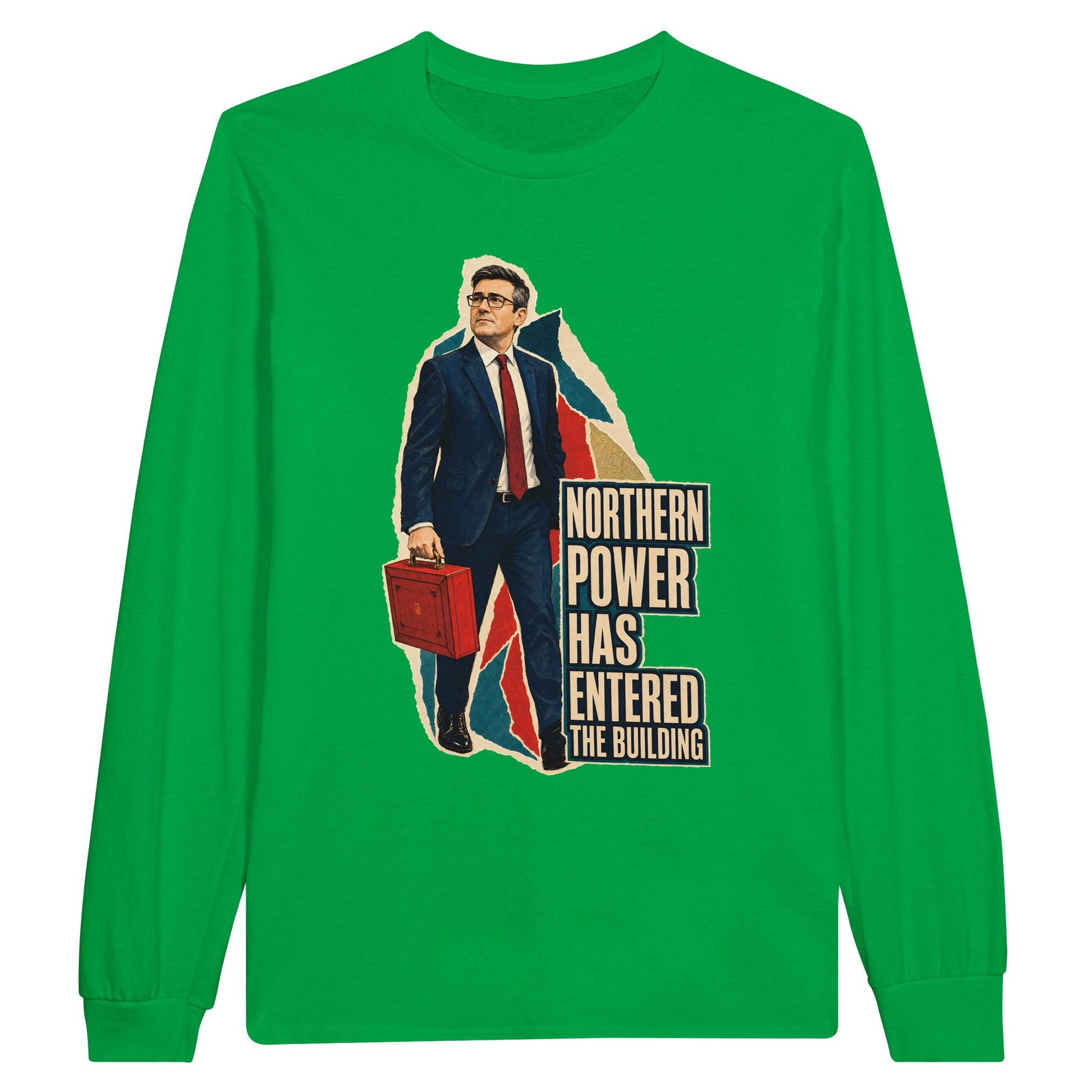 Northern Power Has Entered the Building Tote Bag Long-Sleeve T-shirt — product view 12