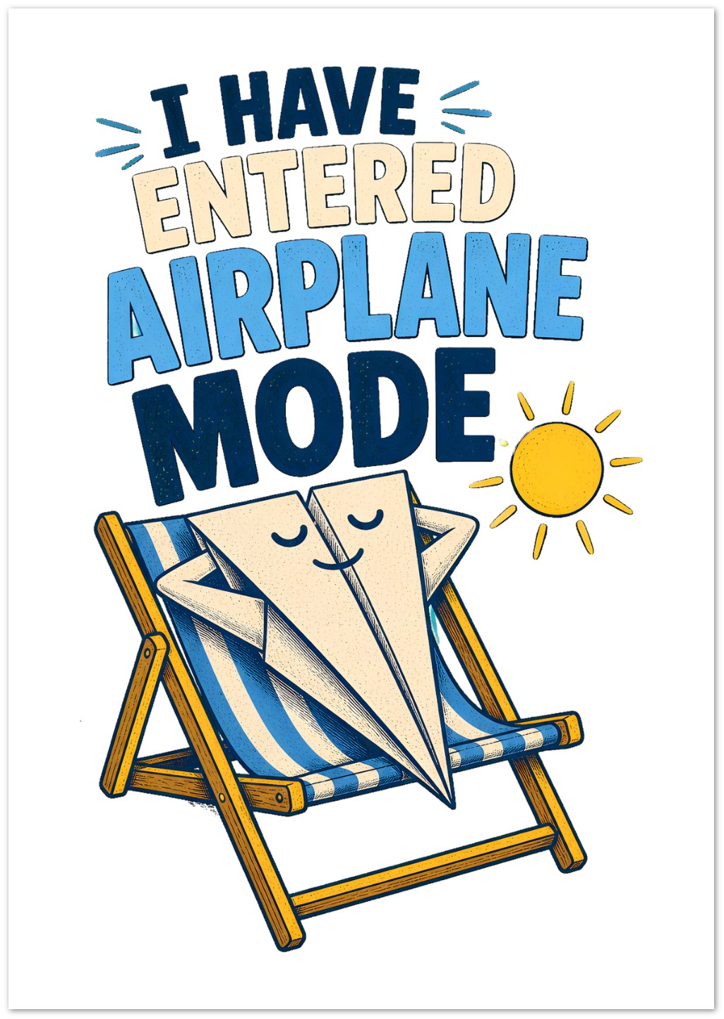 I Have Entered Airplane Mode Graphic Greeting Card Pack — product view 3