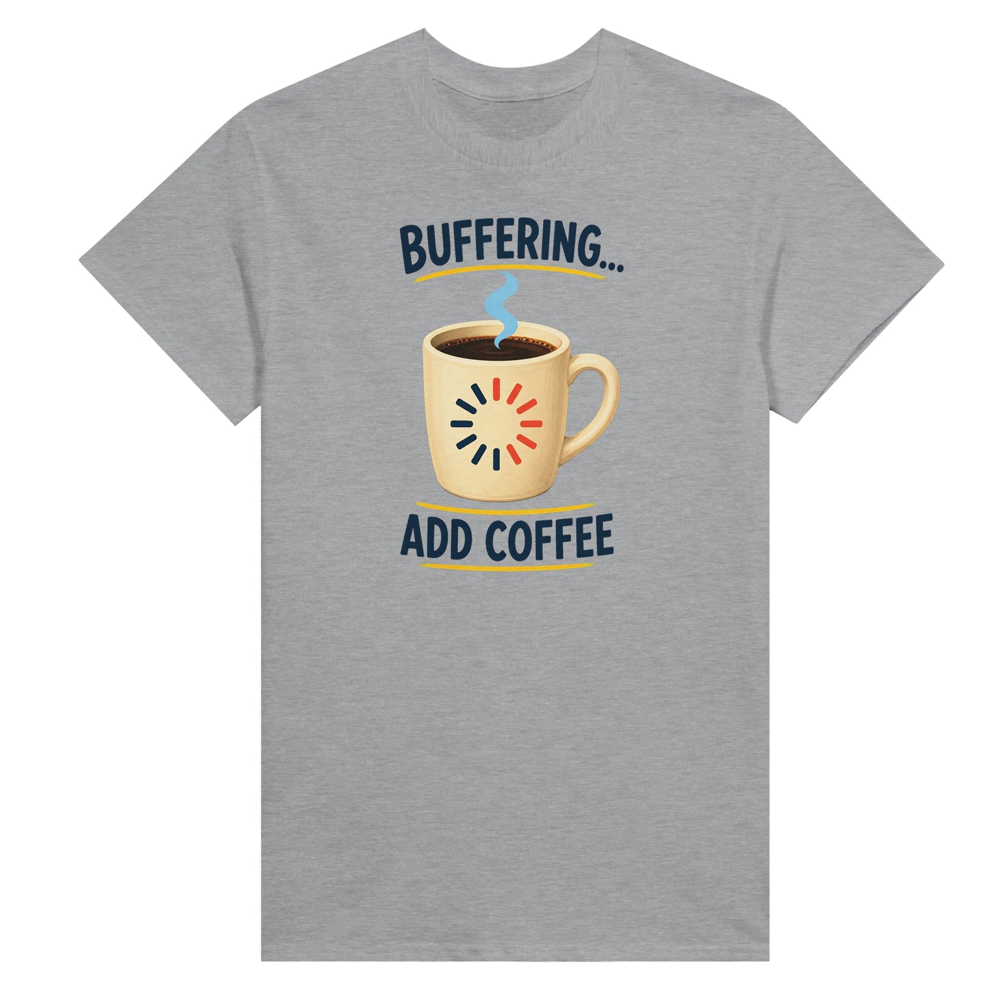 Buffering Brew — Add Coffee Tech Graphic Women's T-shirt — product view 2