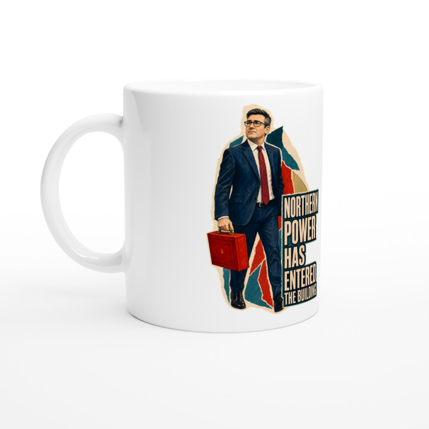 Northern Power Has Entered the Building Tote Bag Mug — product view 1