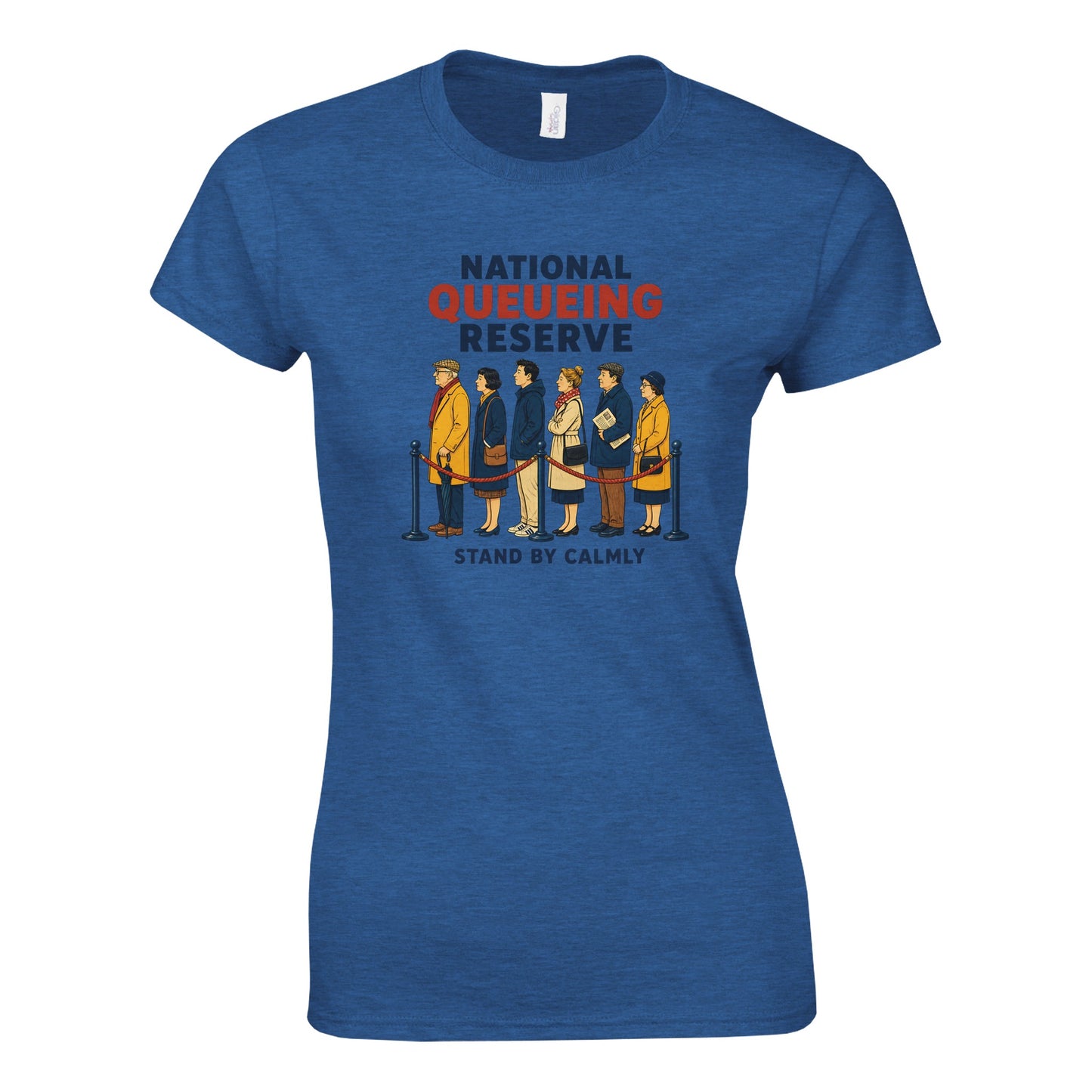National Queueing Reserve – British Queue Graphic Women's T-shirt — product view 3