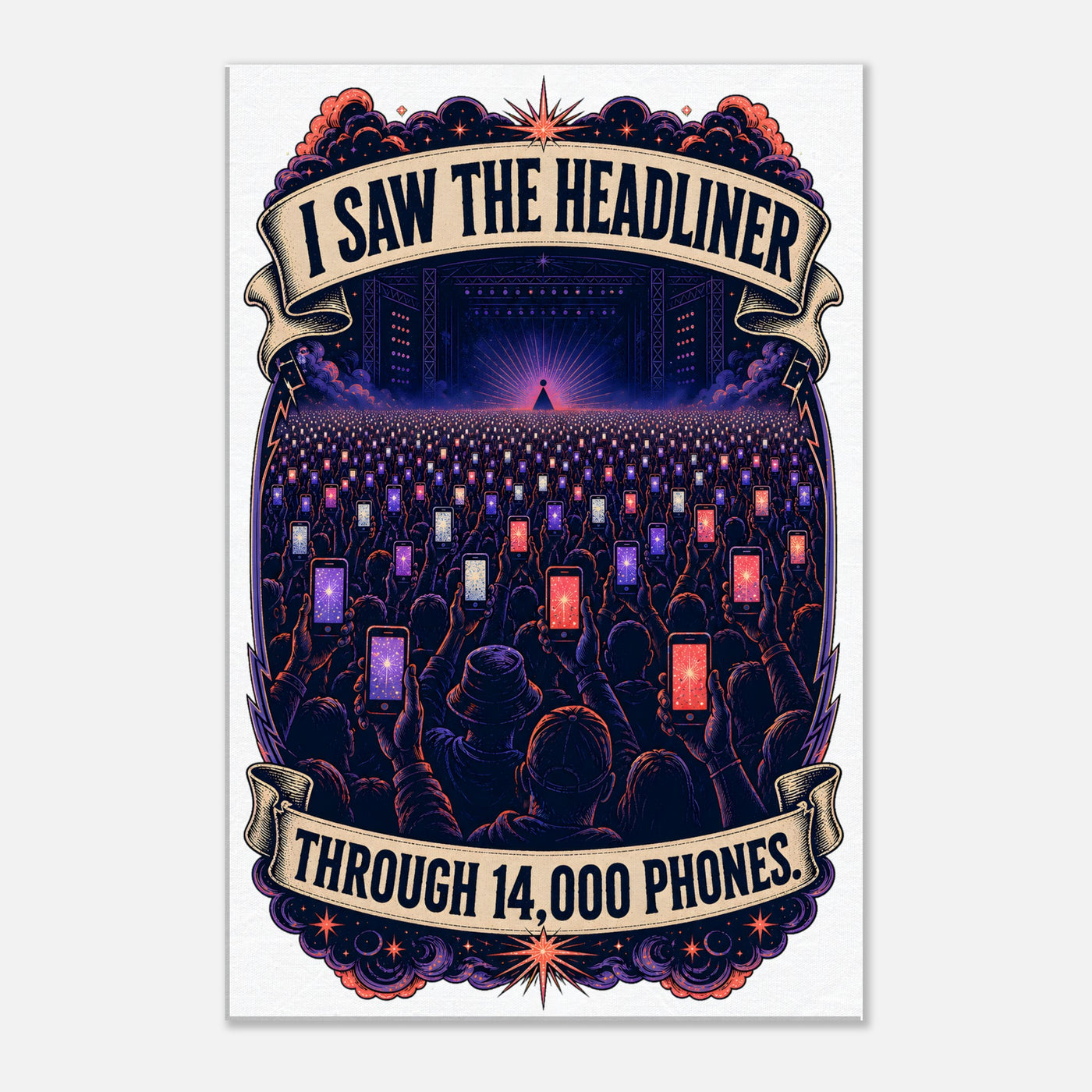 The Headliner Through 14,000 Phones Canvas