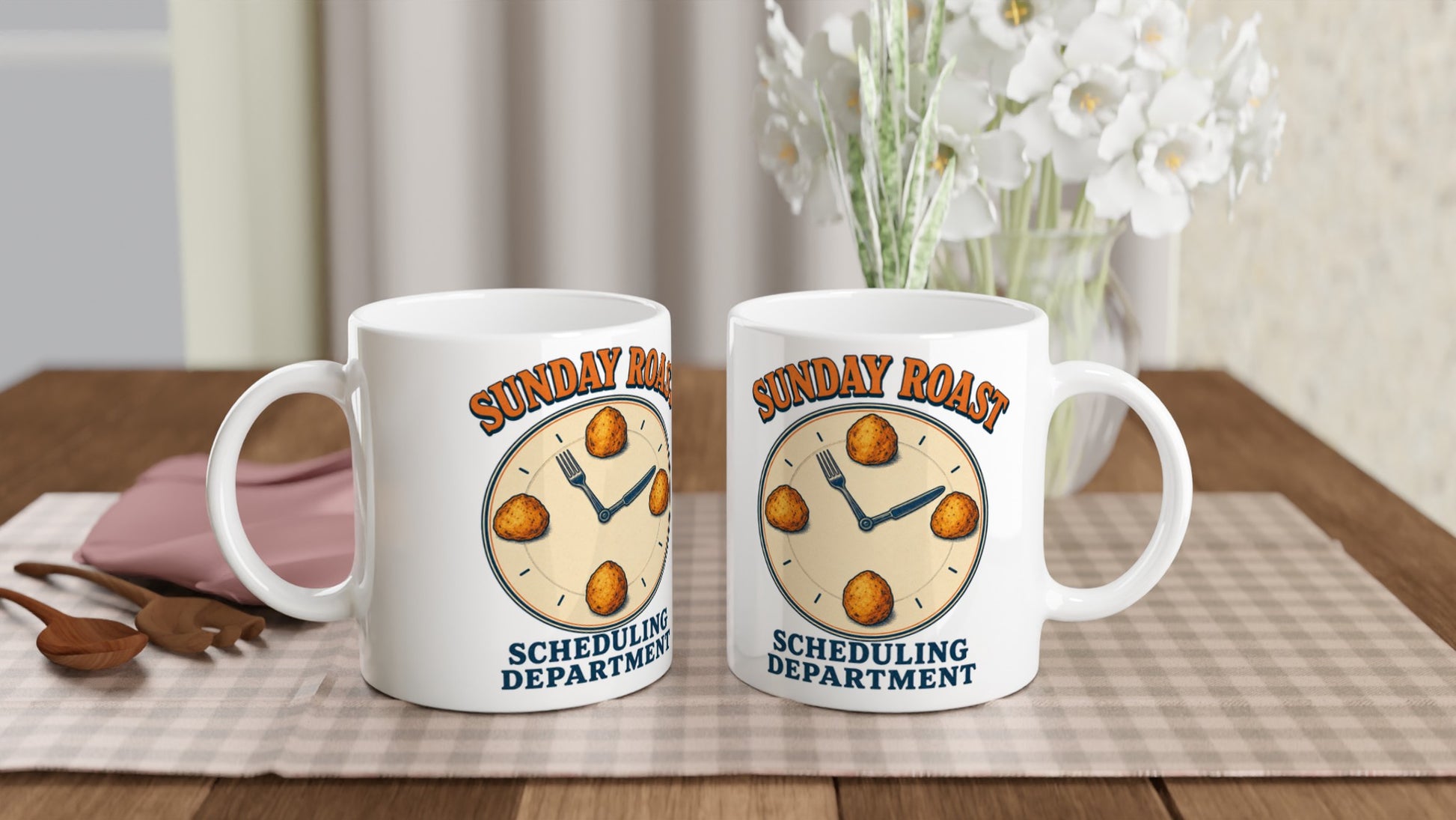 Sunday Roast Scheduling Department Mug — product view 4