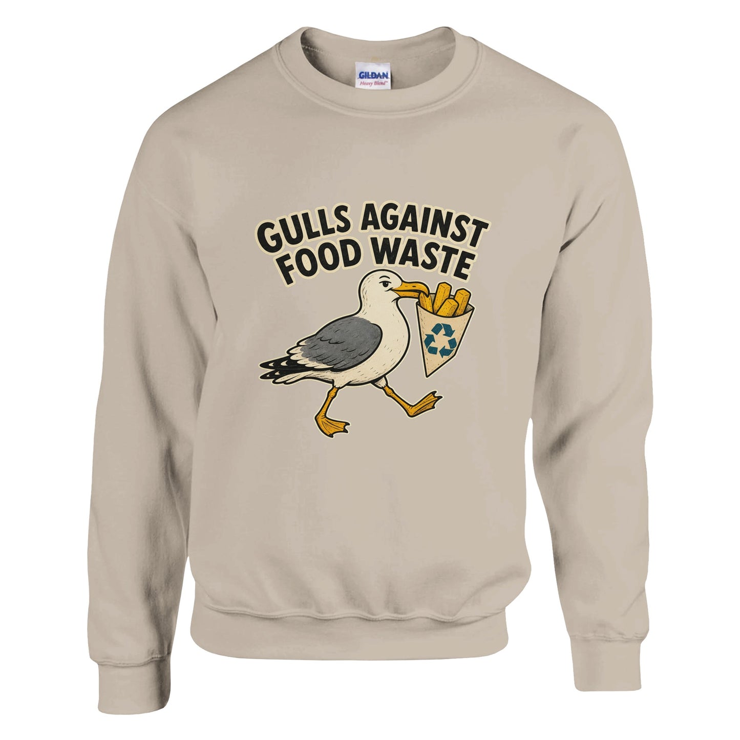 Gulls Against Food Waste Graphic Sweatshirt — product view 6
