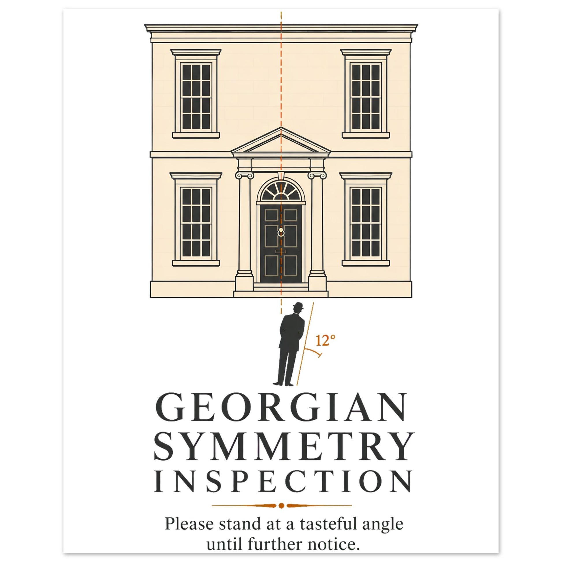 Georgian Symmetry Inspection — Bath Aluminium Print — product view 2