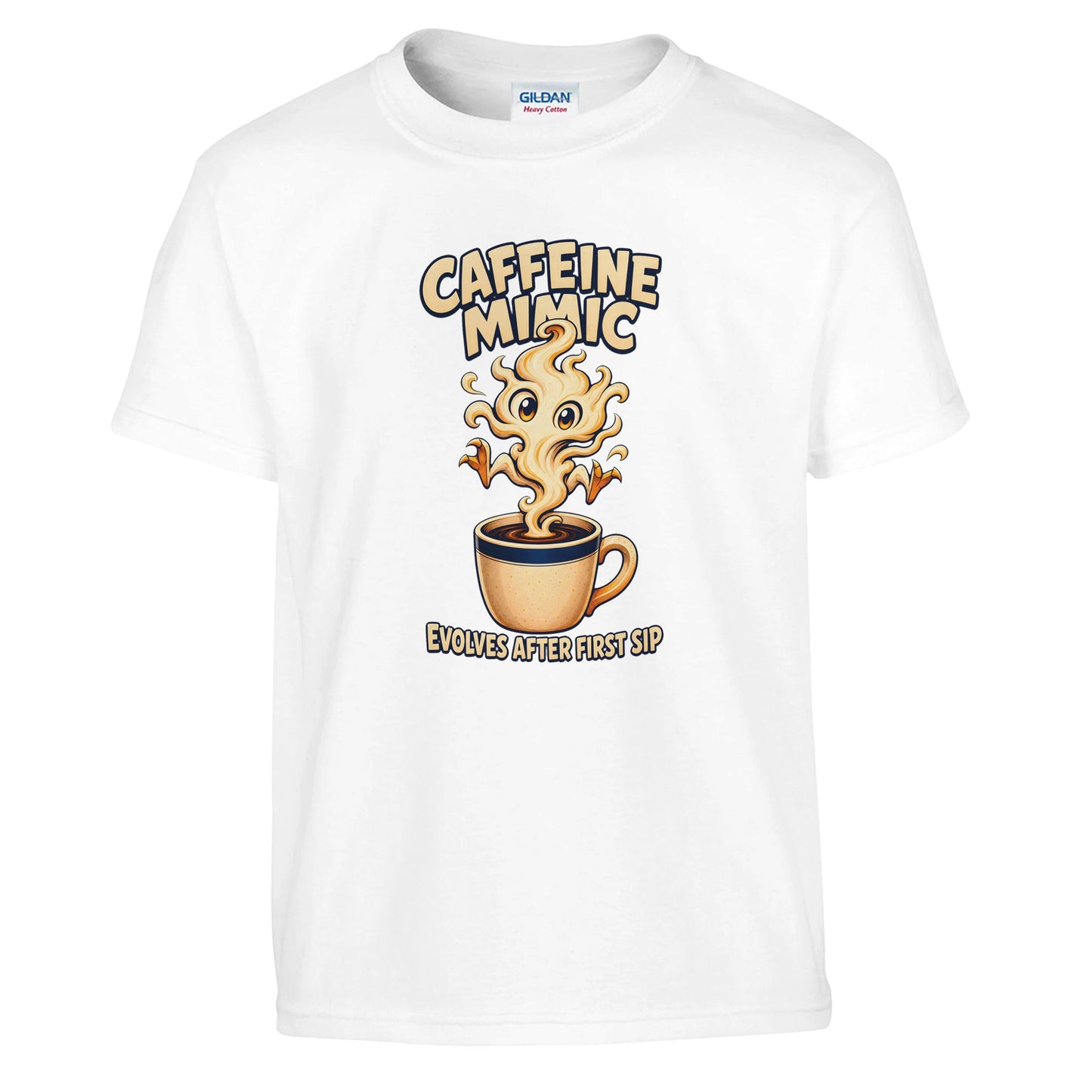 Caffeine Mimic – Evolves After First Sip Kids' T-shirt — product view 1