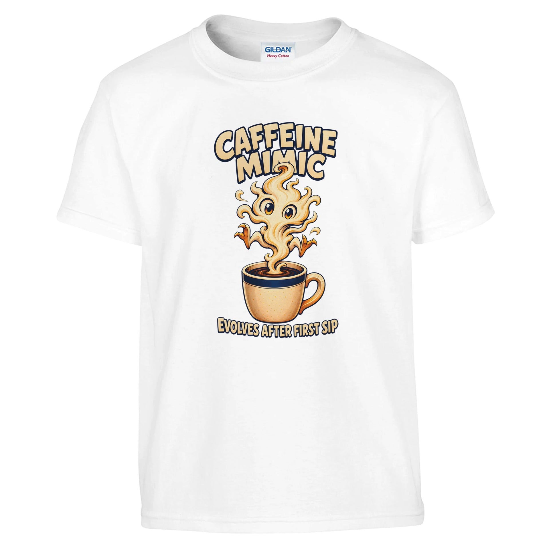 Caffeine Mimic – Evolves After First Sip Kids' T-shirt — product view 1