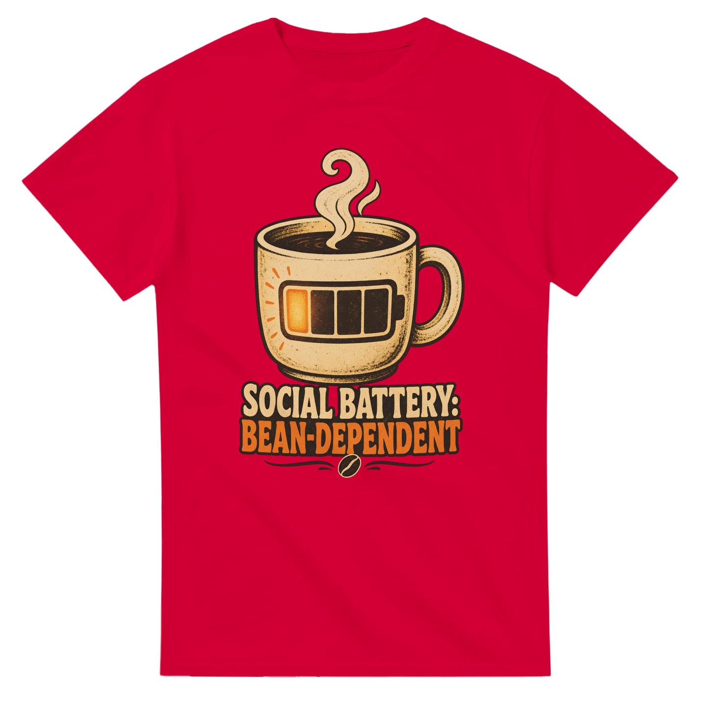 Social Battery: Bean-Dependent Graphic T-shirt — product view 9