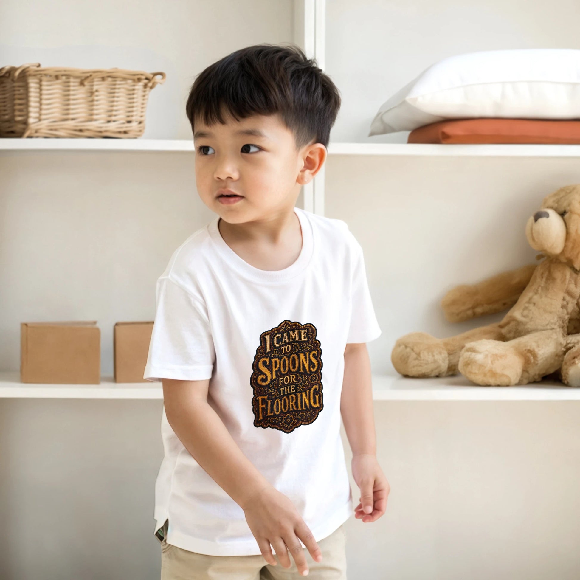 I Came to Spoons for the Flooring Kids' T-shirt — product view 17