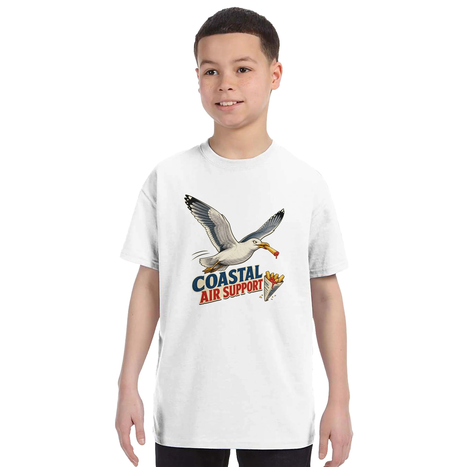 Coastal Air Support Seagull Graphic Kids' T-shirt — product view 16