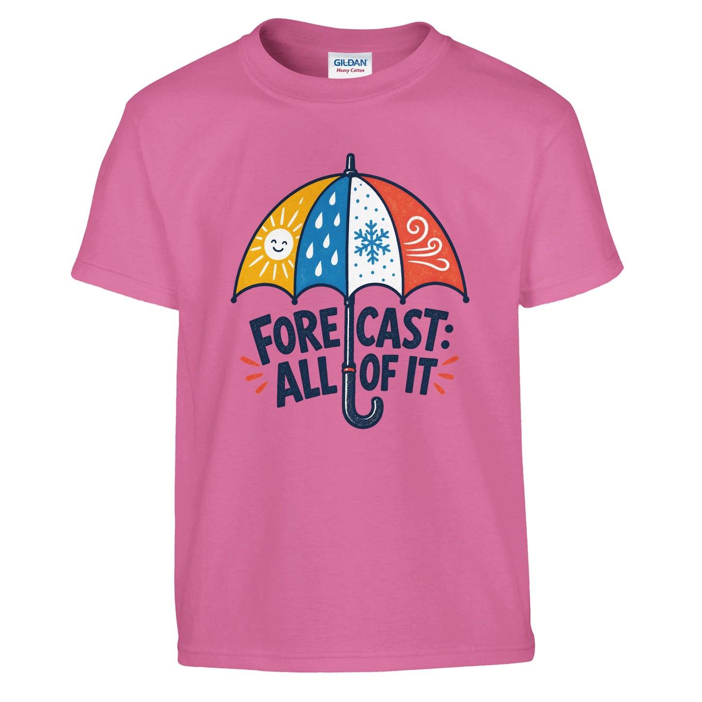 Forecast: All of It British Weather Graphic Kids' T-shirt — product view 10