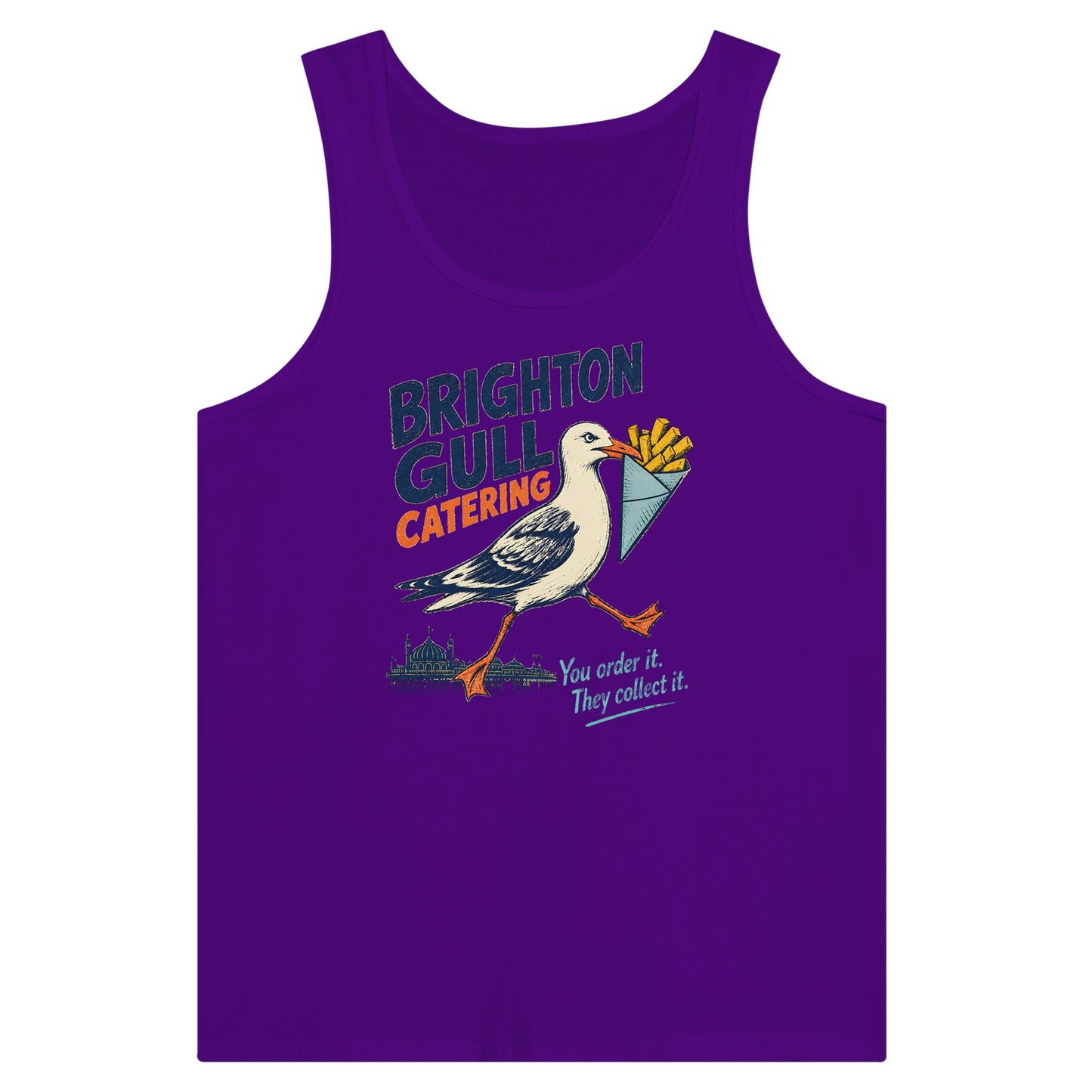 Brighton Gull Catering - You Order It, They Collect It Premium Unisex Tank Top — product view 6