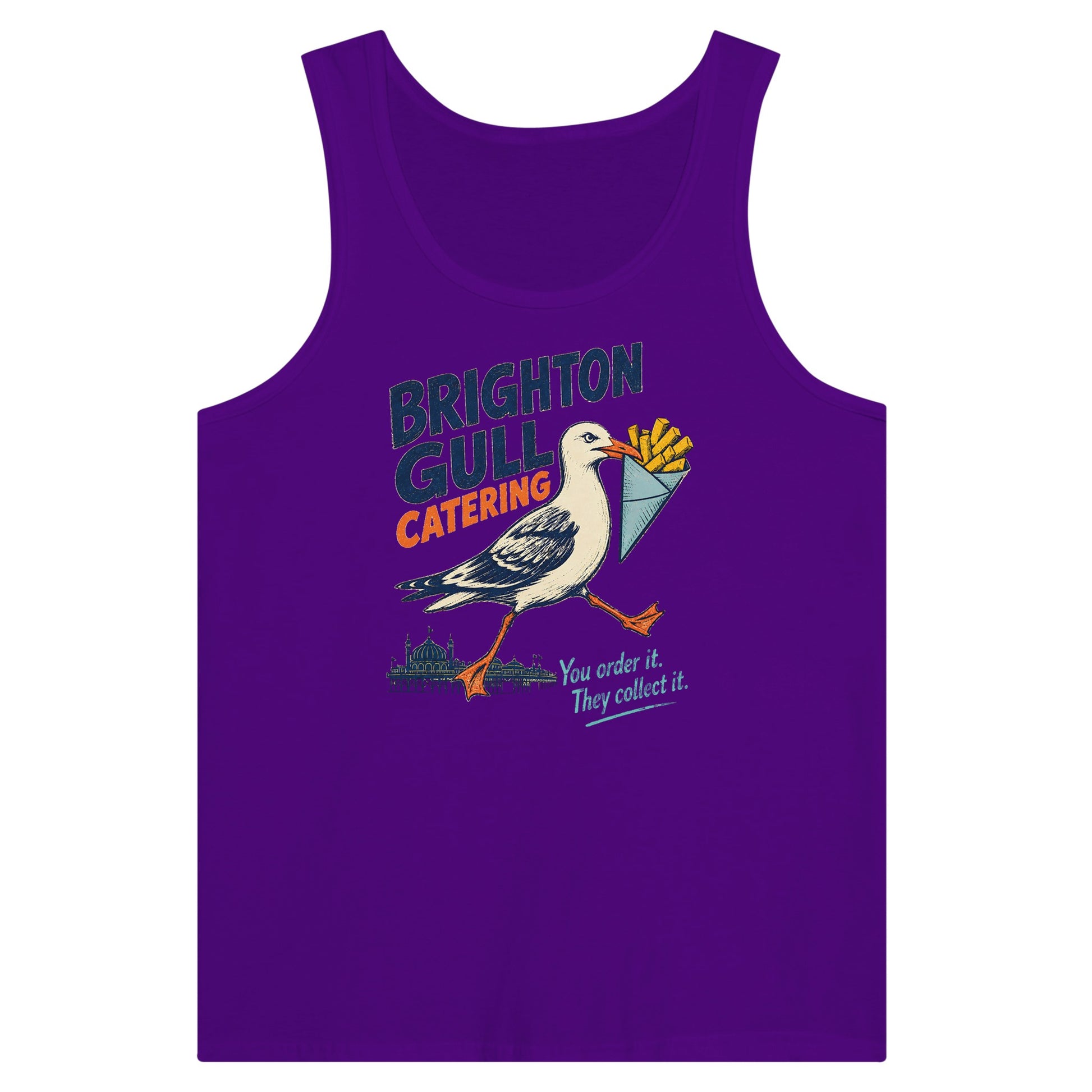 Brighton Gull Catering - You Order It, They Collect It Premium Unisex Tank Top — product view 6