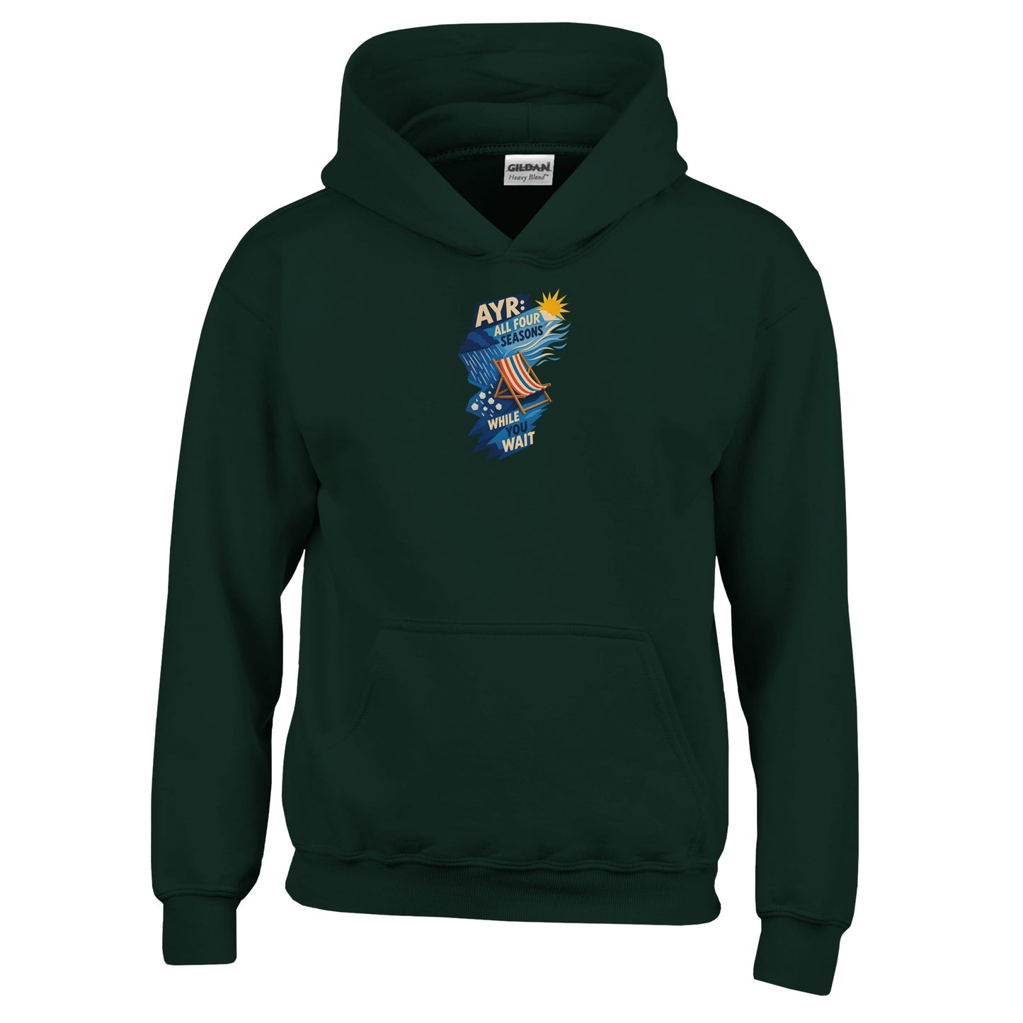 Ayr: All Four Seasons While You Wait Kids' Hoodie — product view 12