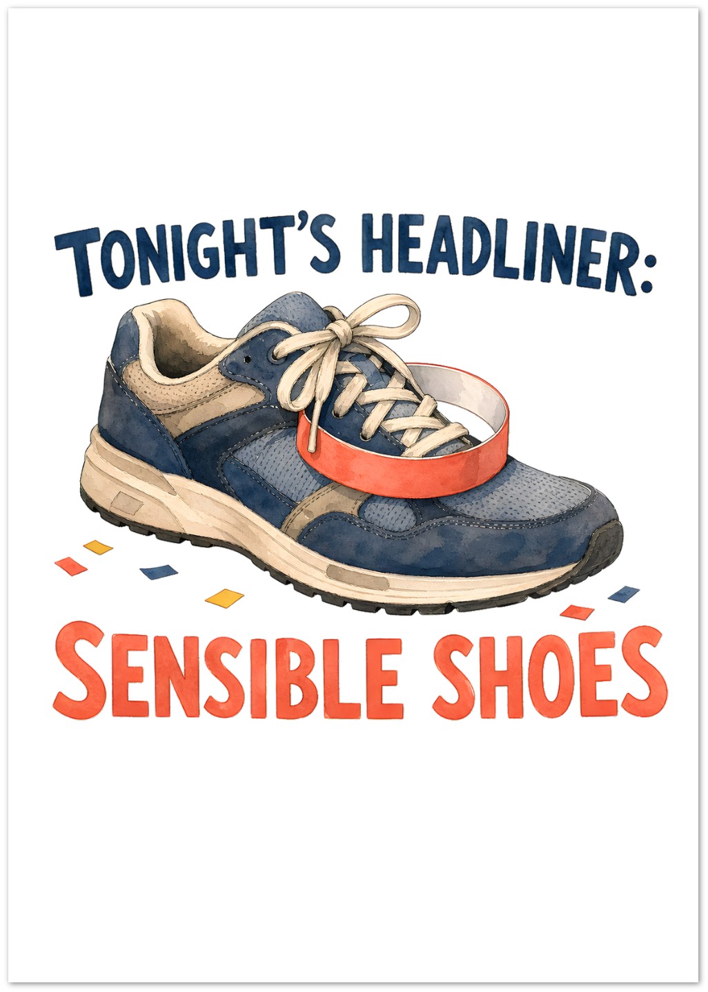 Tonight's Headliner: Sensible Shoes Concert Greeting Card Pack