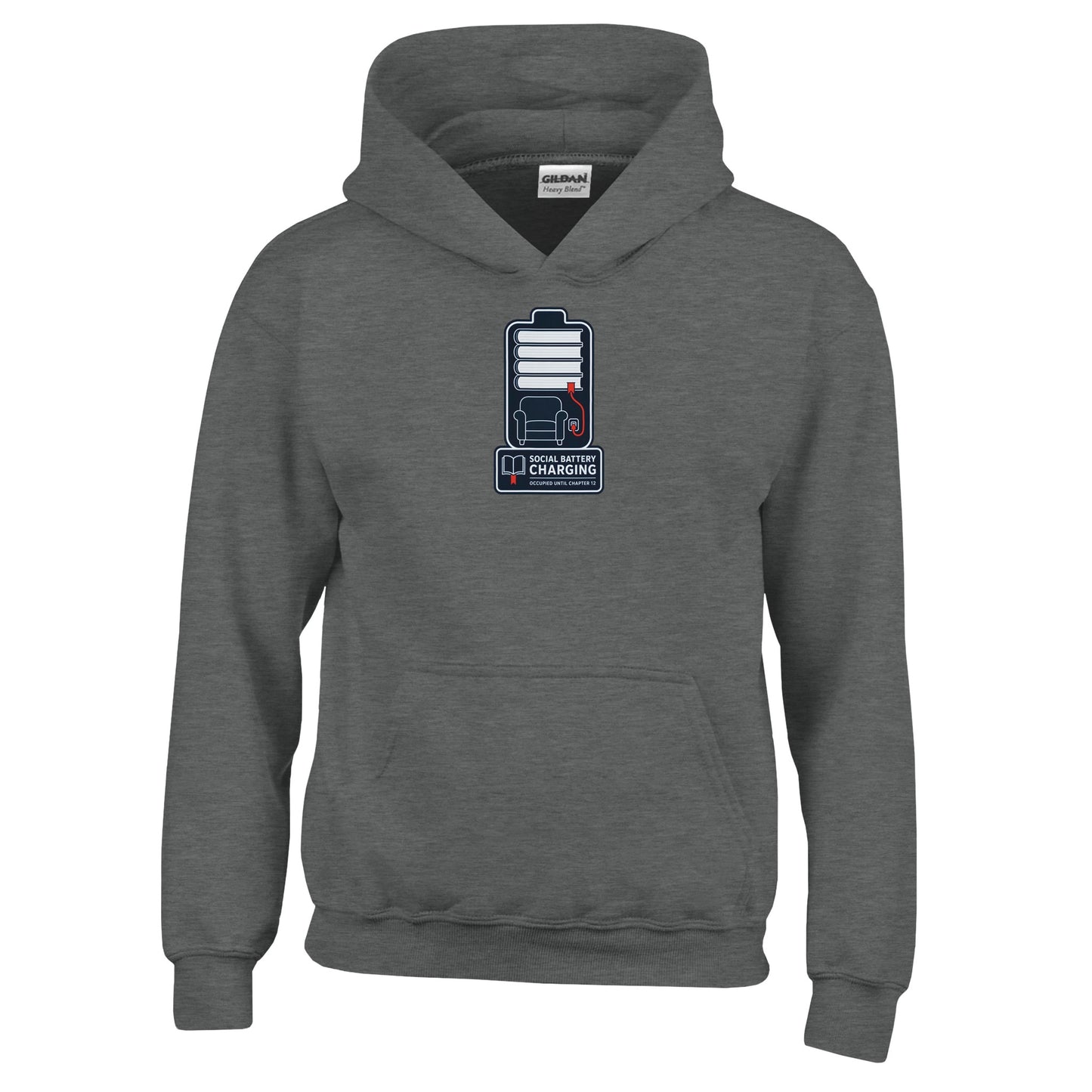 Social Battery Charging Kids' Hoodie — product view 2