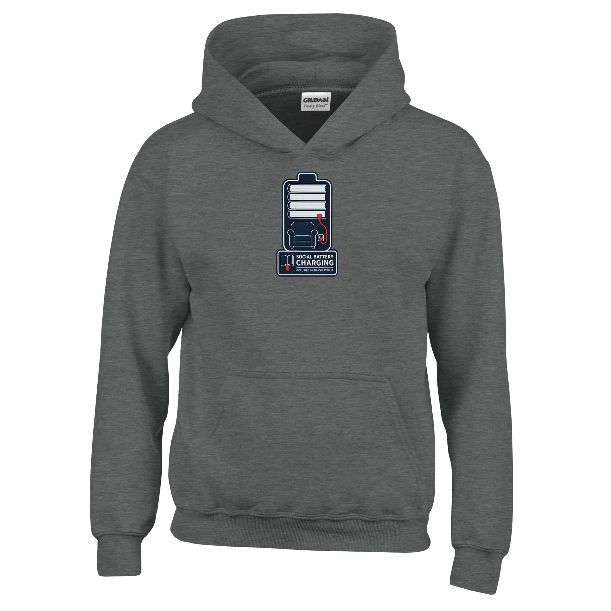 Social Battery Charging Kids' Hoodie — product view 2
