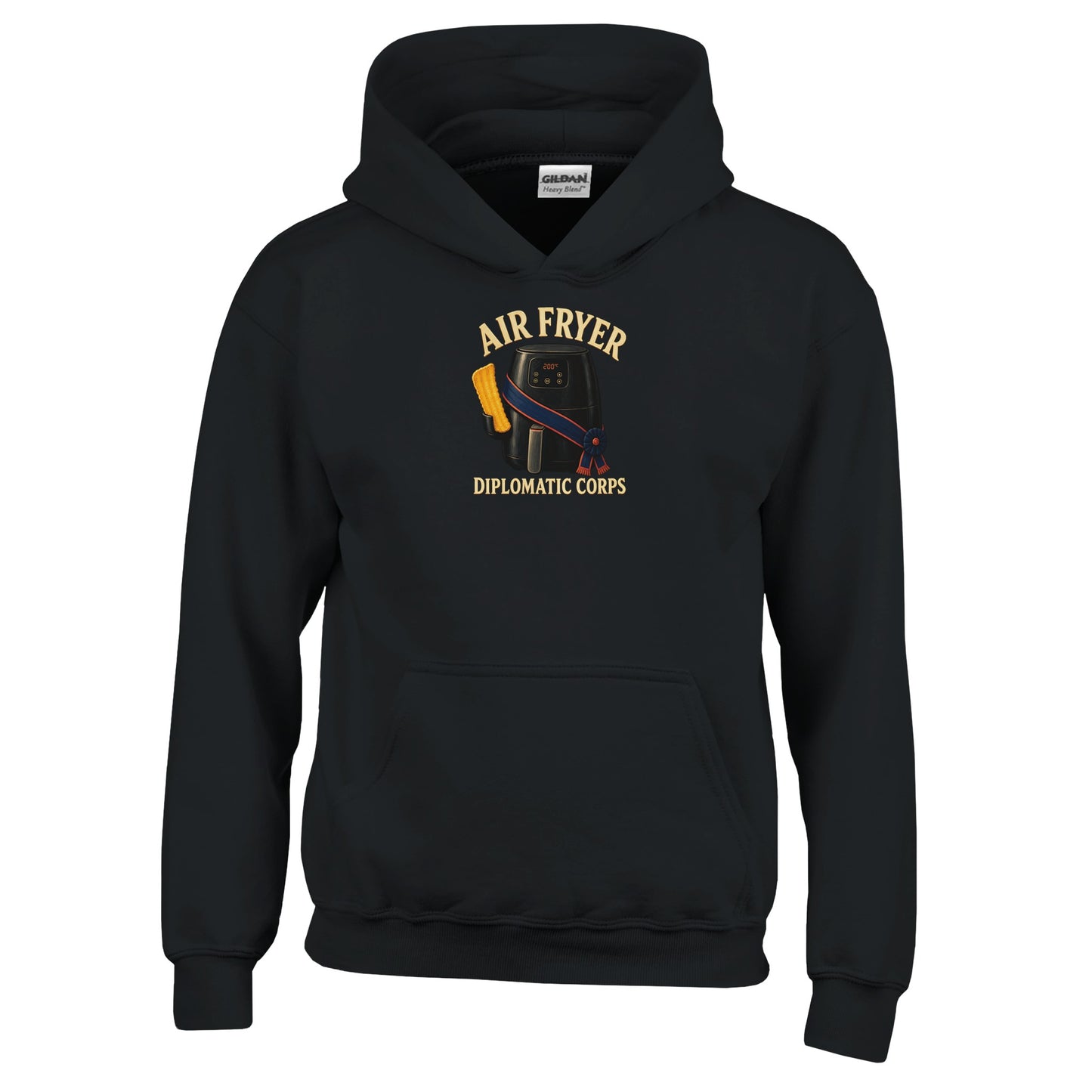 Air Fryer Diplomatic Corps Kids' Hoodie — product view 3