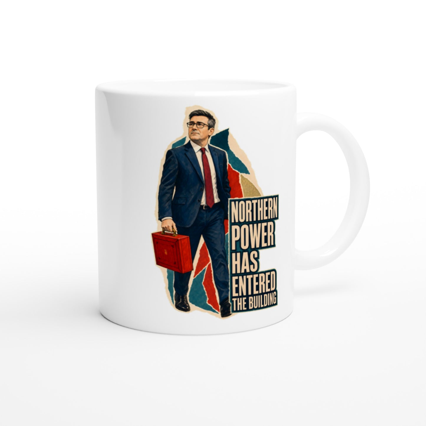 Northern Power Has Entered the Building Tote Bag Mug — product view 2