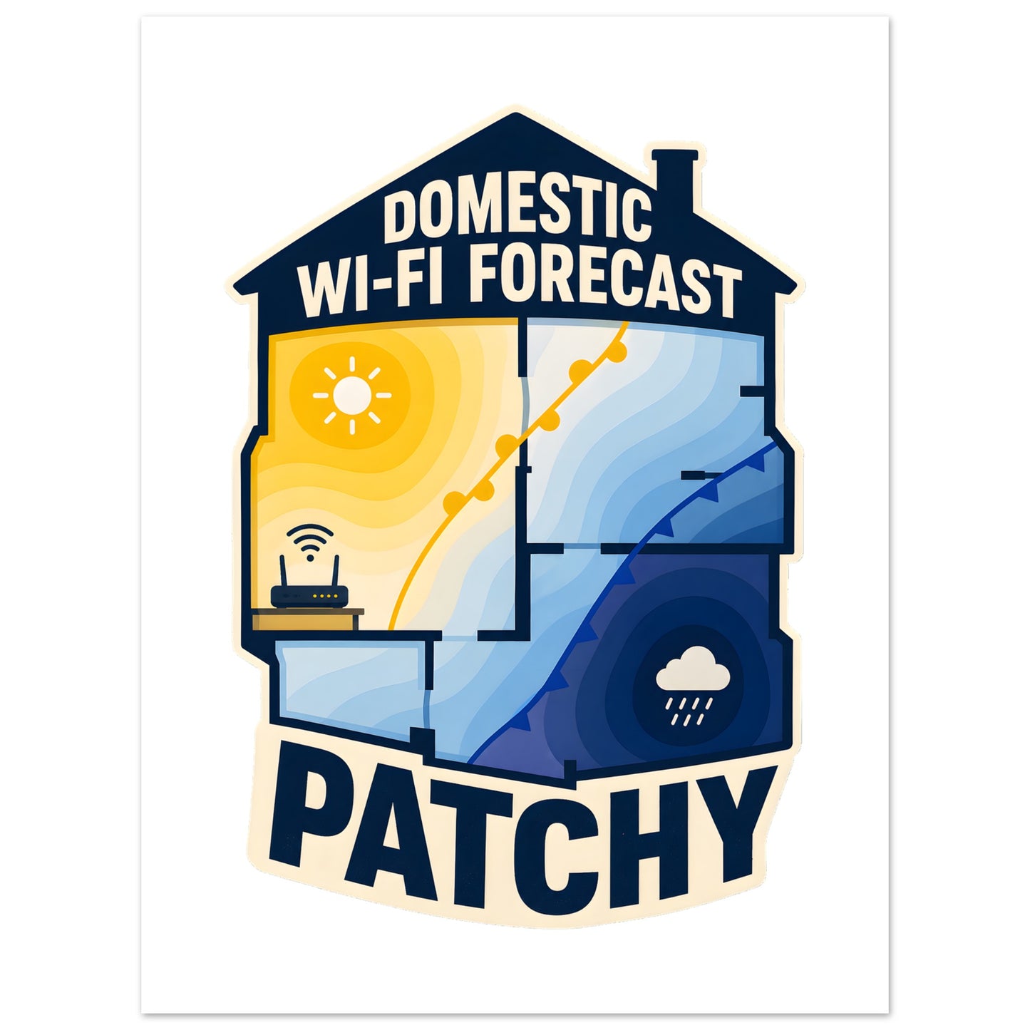 Domestic Wi-Fi Forecast Patchy Poster — product view 5