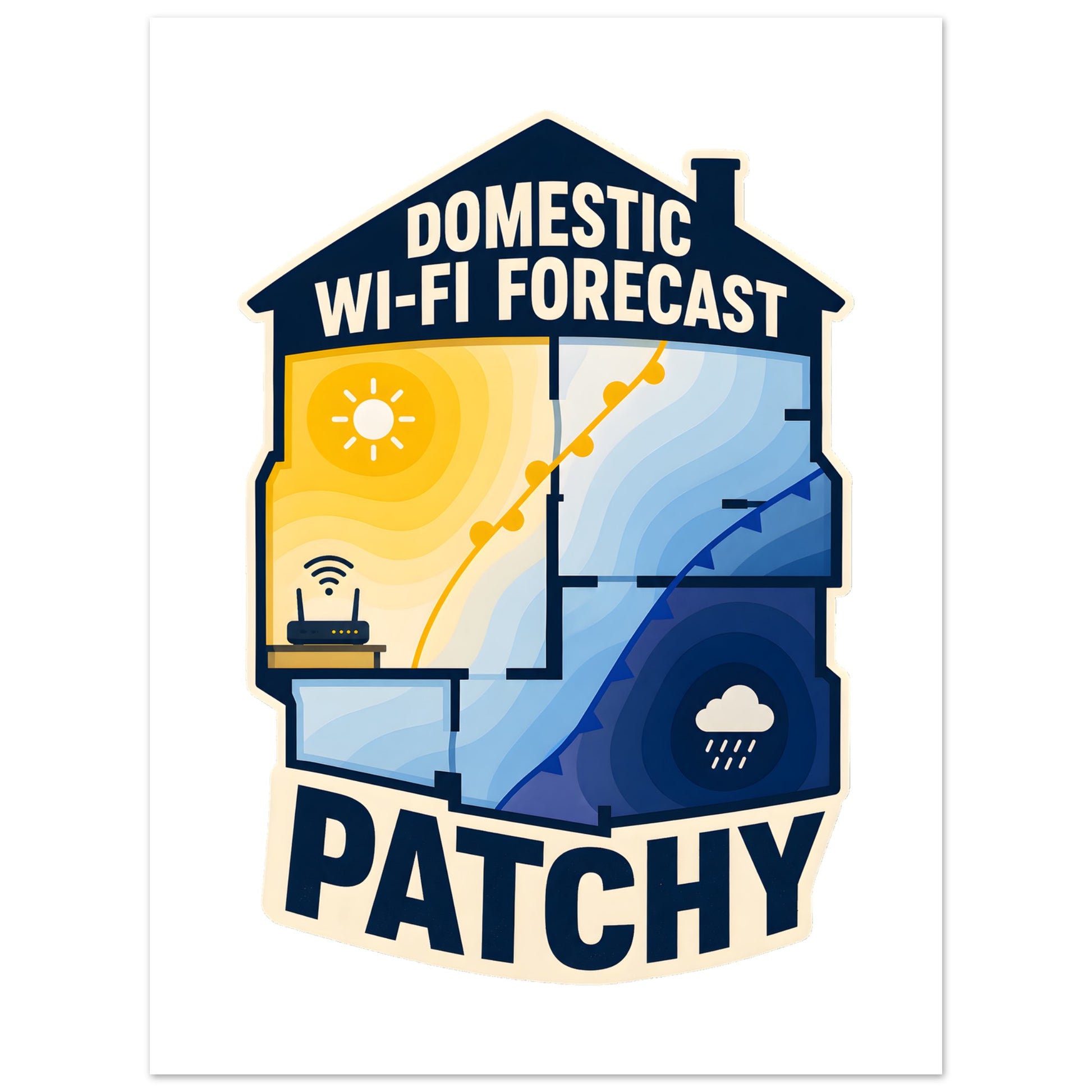 Domestic Wi-Fi Forecast Patchy Poster — product view 5