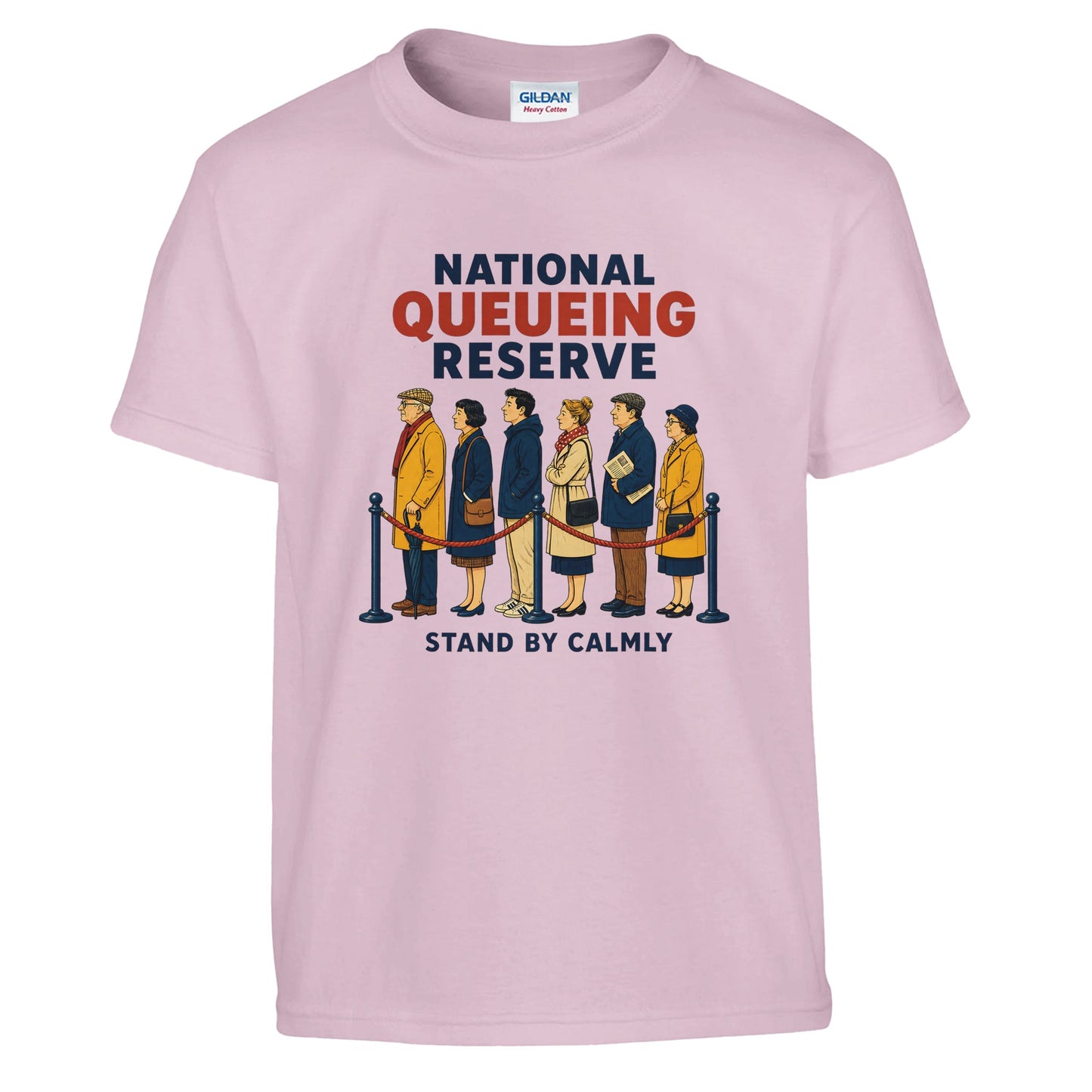 National Queueing Reserve – British Queue Graphic Kids' T-shirt — product view 9