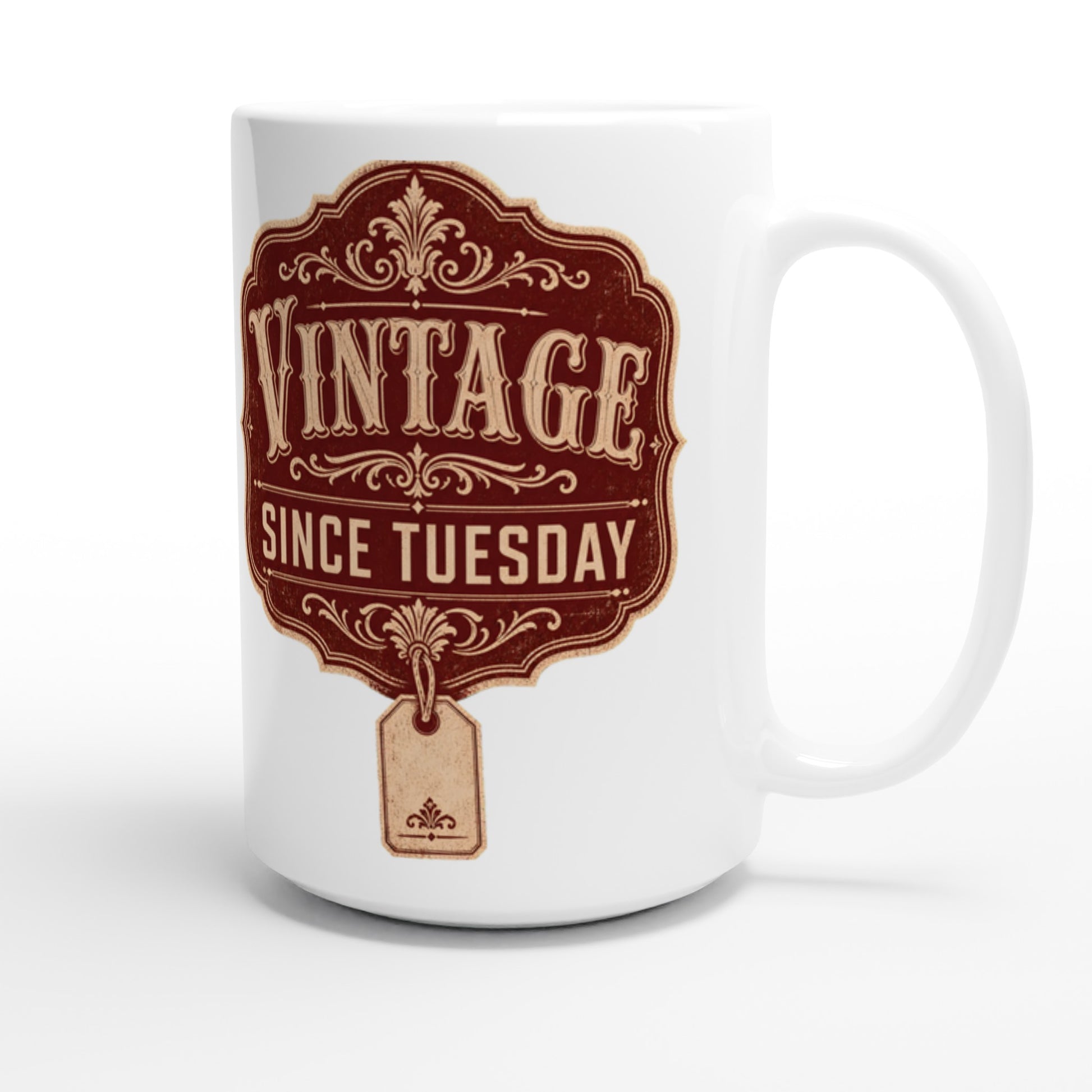 Vintage Since Tuesday Large Mug — product view 3