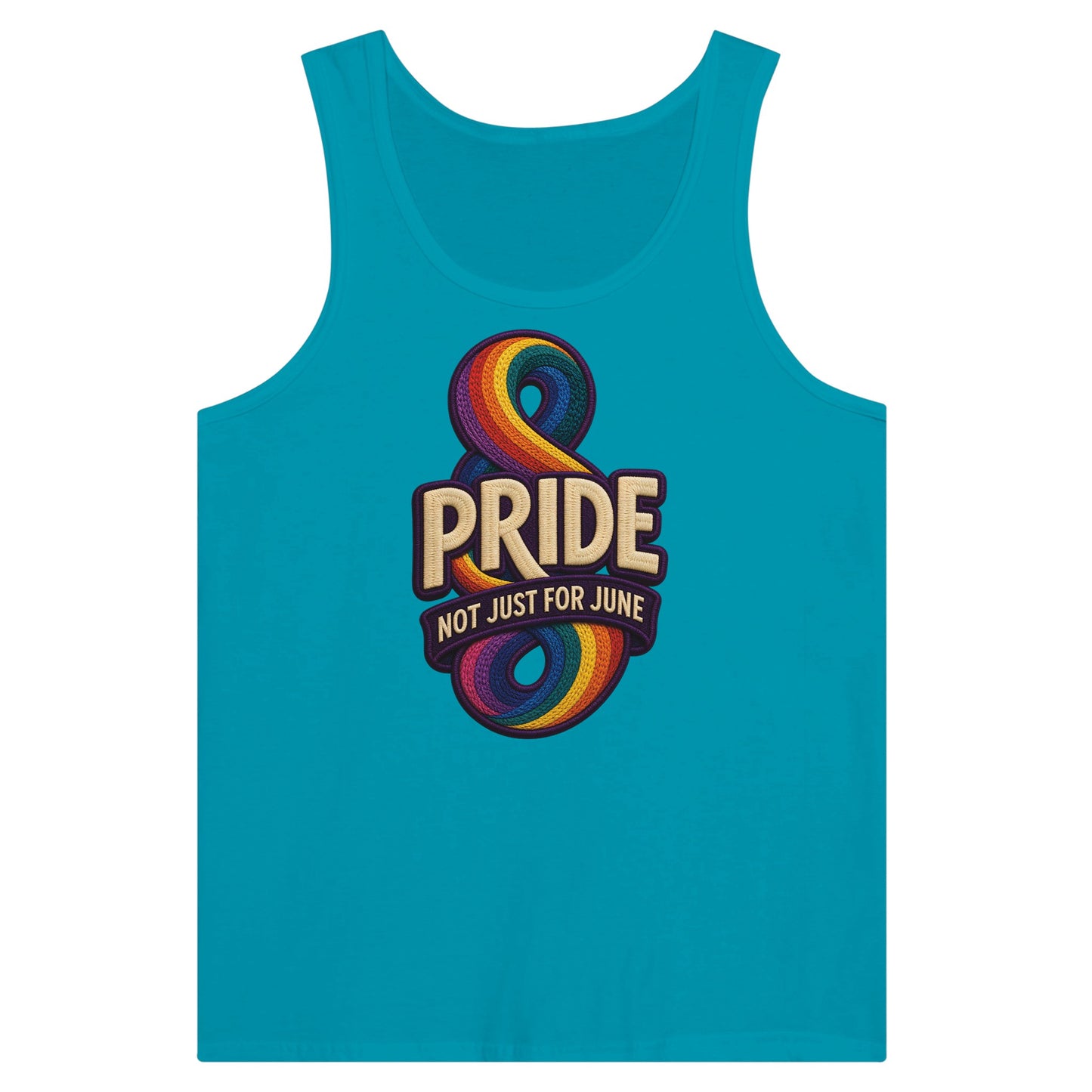 Pride: Not Just for June Premium Unisex Tank Top — product view 2