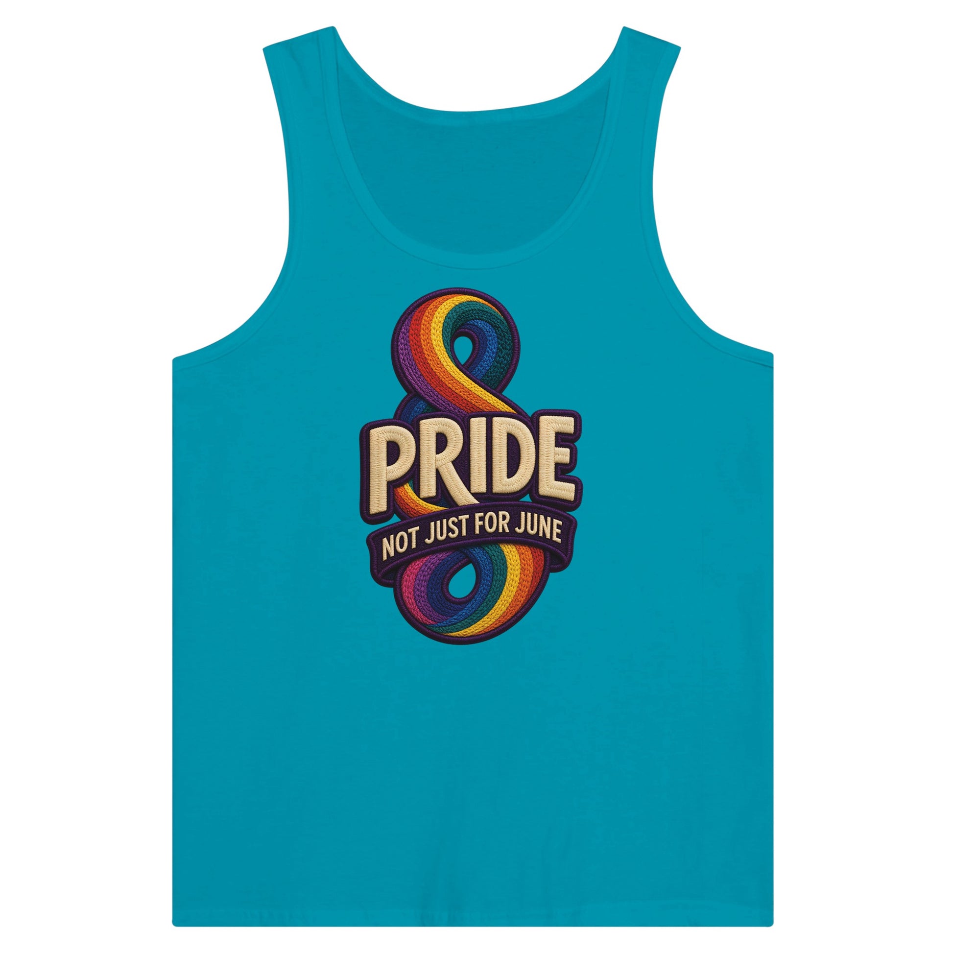 Pride: Not Just for June Premium Unisex Tank Top — product view 2