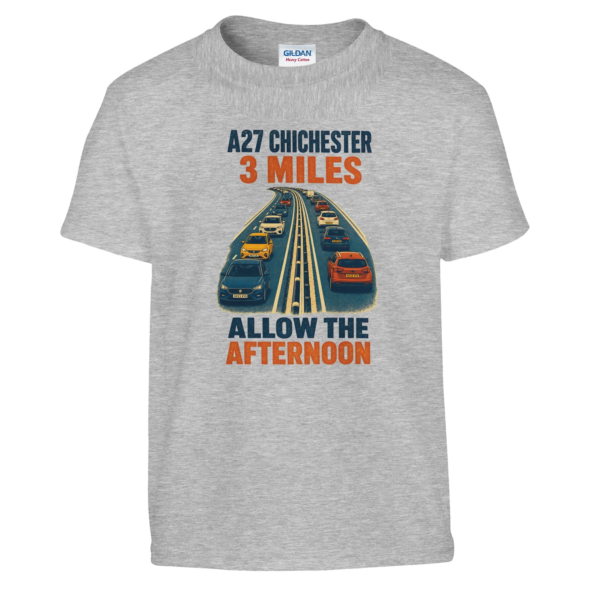 A27 Chichester – 3 Miles, Allow the Afternoon Kids' T-shirt — product view 4