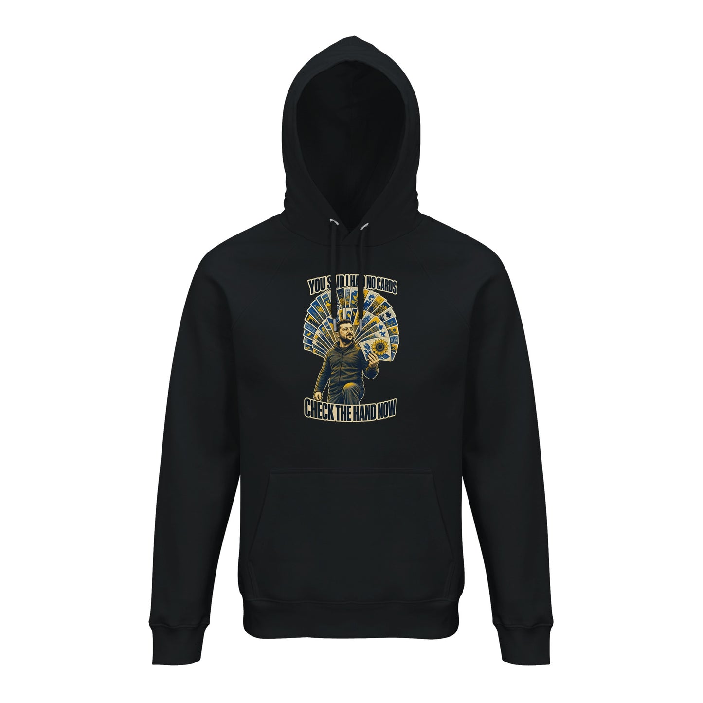 You Said I Had No Cards – Zelenskyy Satire Hoodie — product view 6