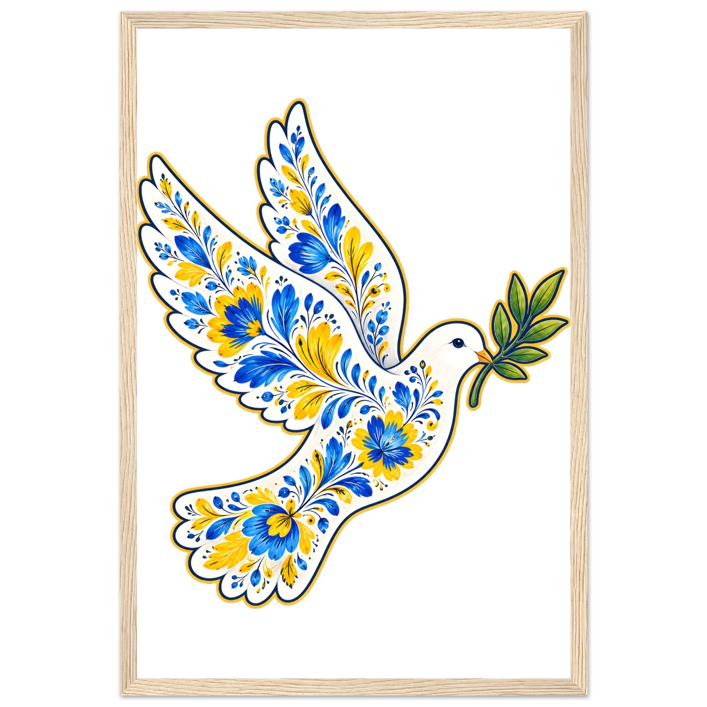 Ukraine Peace Dove Framed Wall Art — product view 3