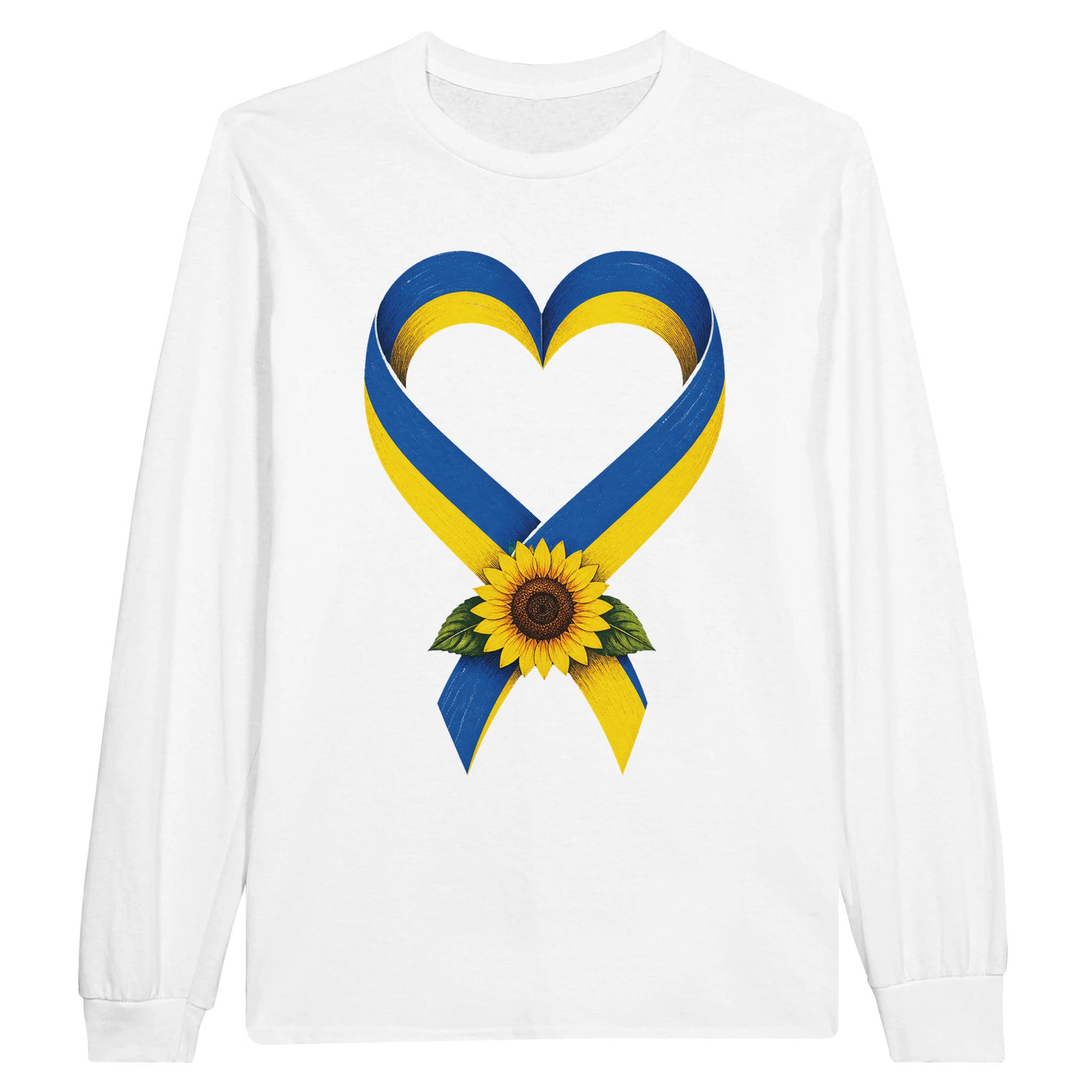 Ukraine Solidarity Ribbon Long-Sleeve T-shirt