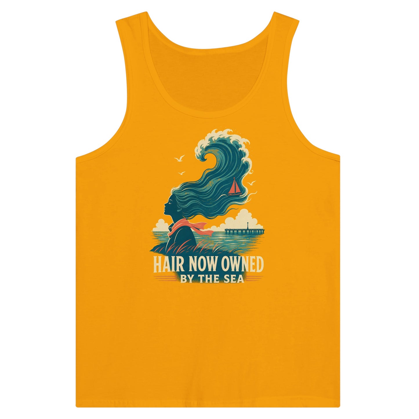 Hair Now Owned by the Sea Premium Unisex Tank Top — product view 11