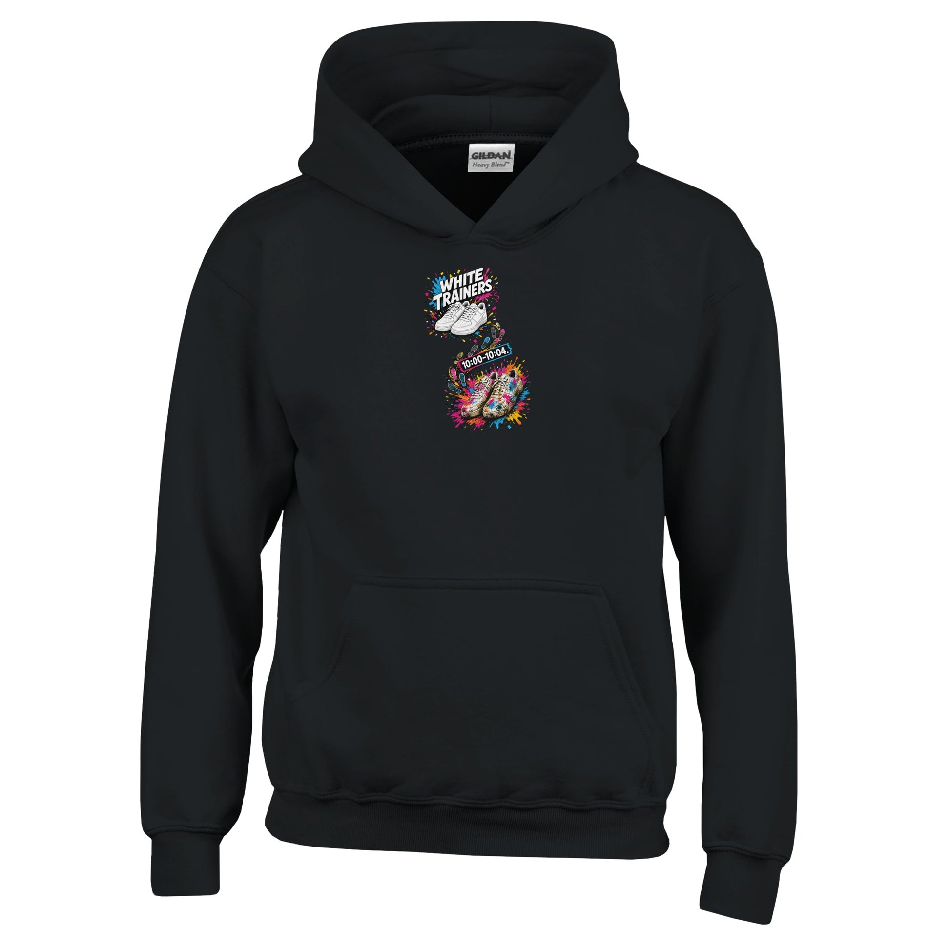 White Trainers: 10:00–10:04 Kids' Hoodie — product view 3