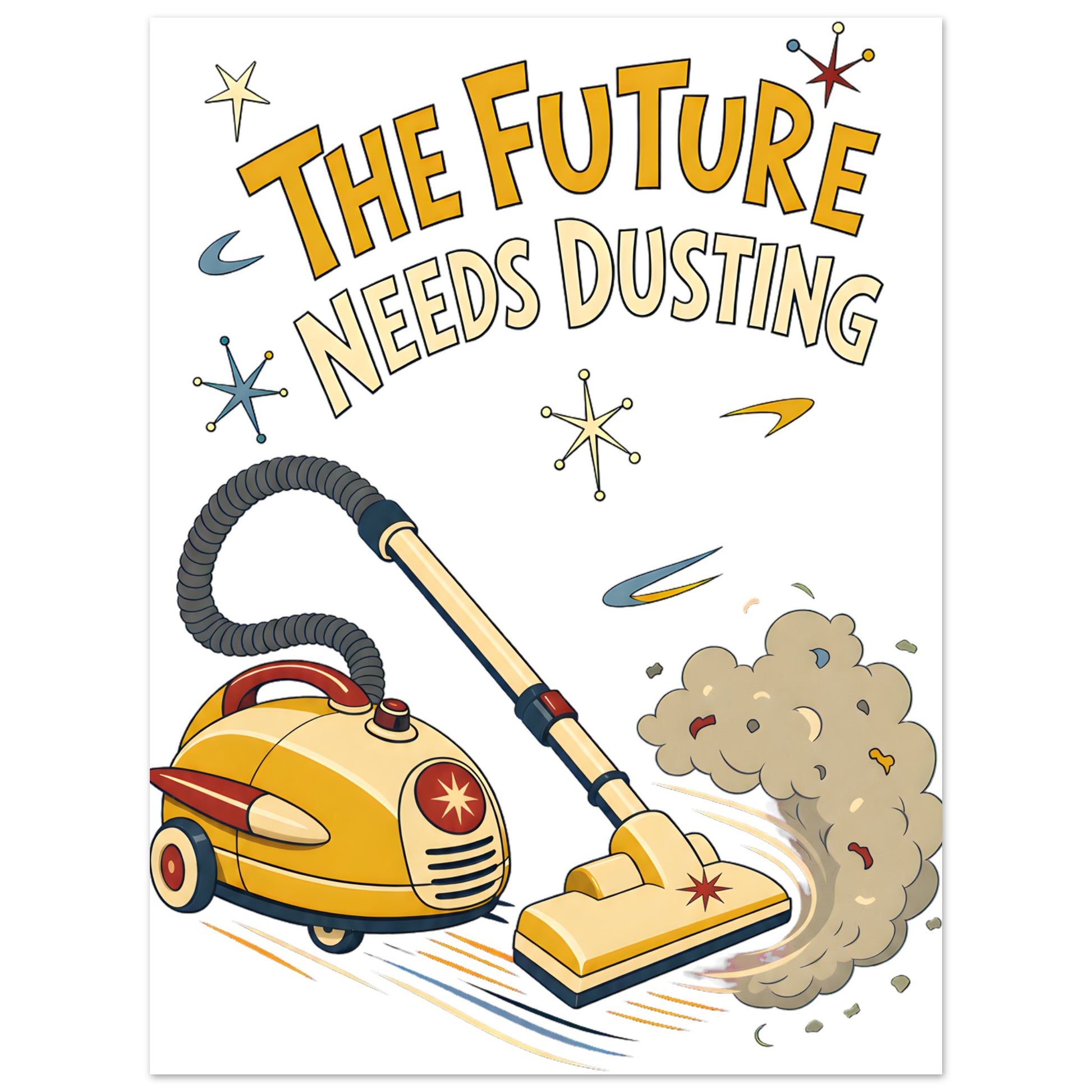 The Future Needs Dusting Aluminium Print — product view 1