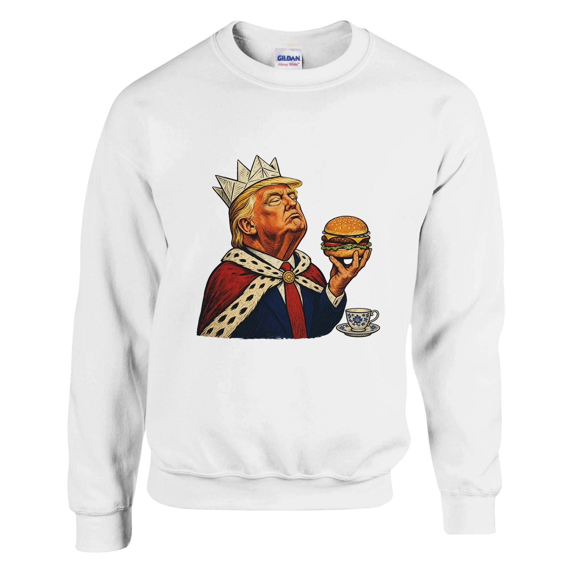 The Very Temporary Monarch — Trump Satire Sweatshirt — product view 1
