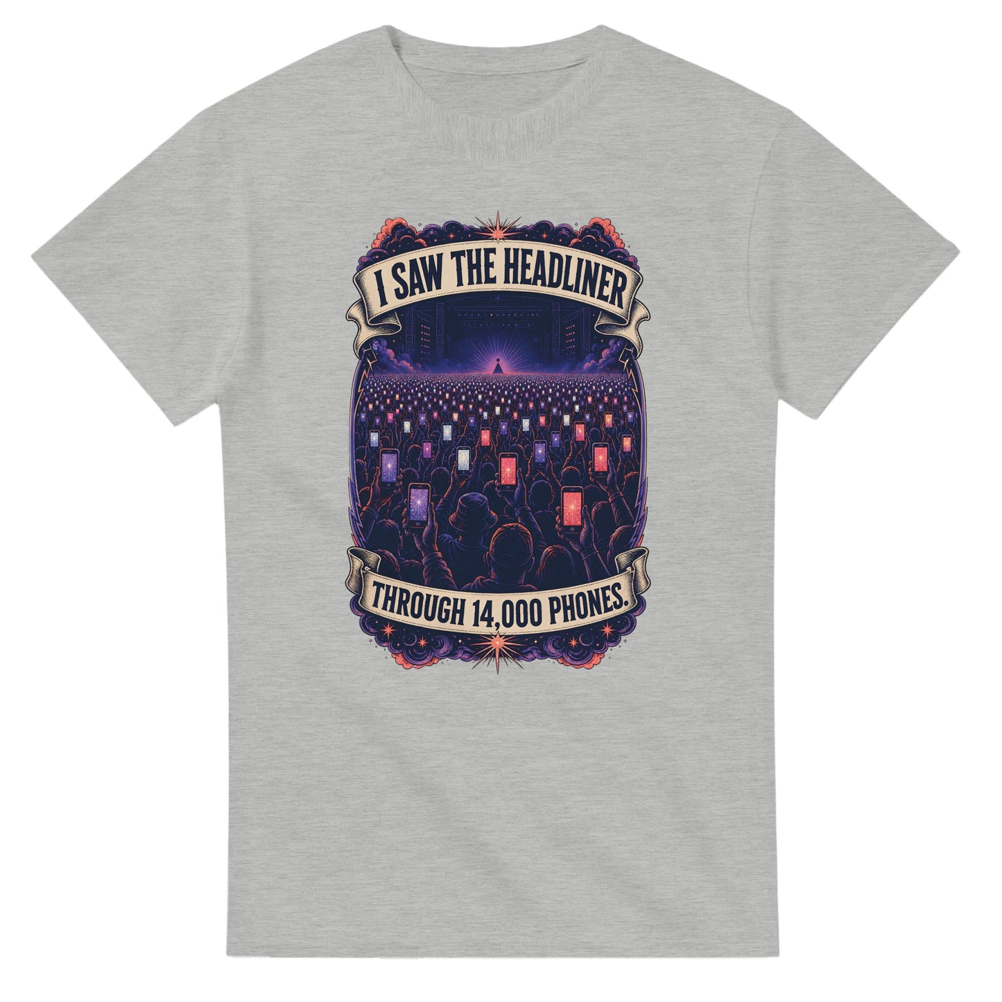 The Headliner Through 14,000 Phones T-shirt — product view 2