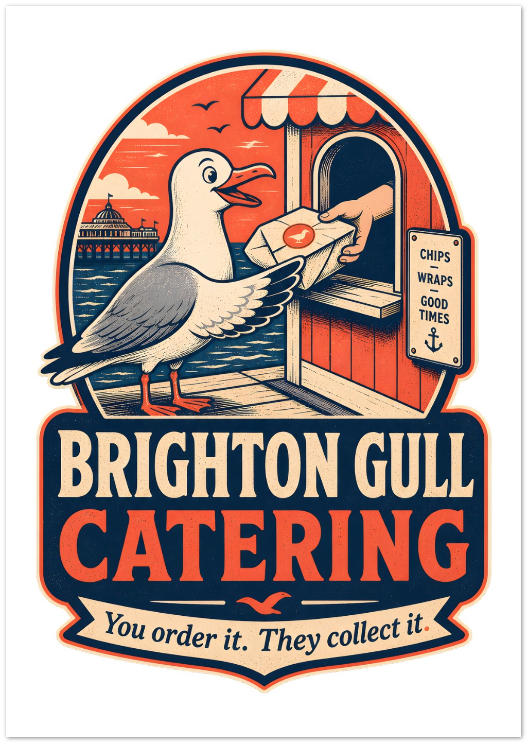 Brighton Gull Catering — Illustrated Greeting Card Pack — product view 2