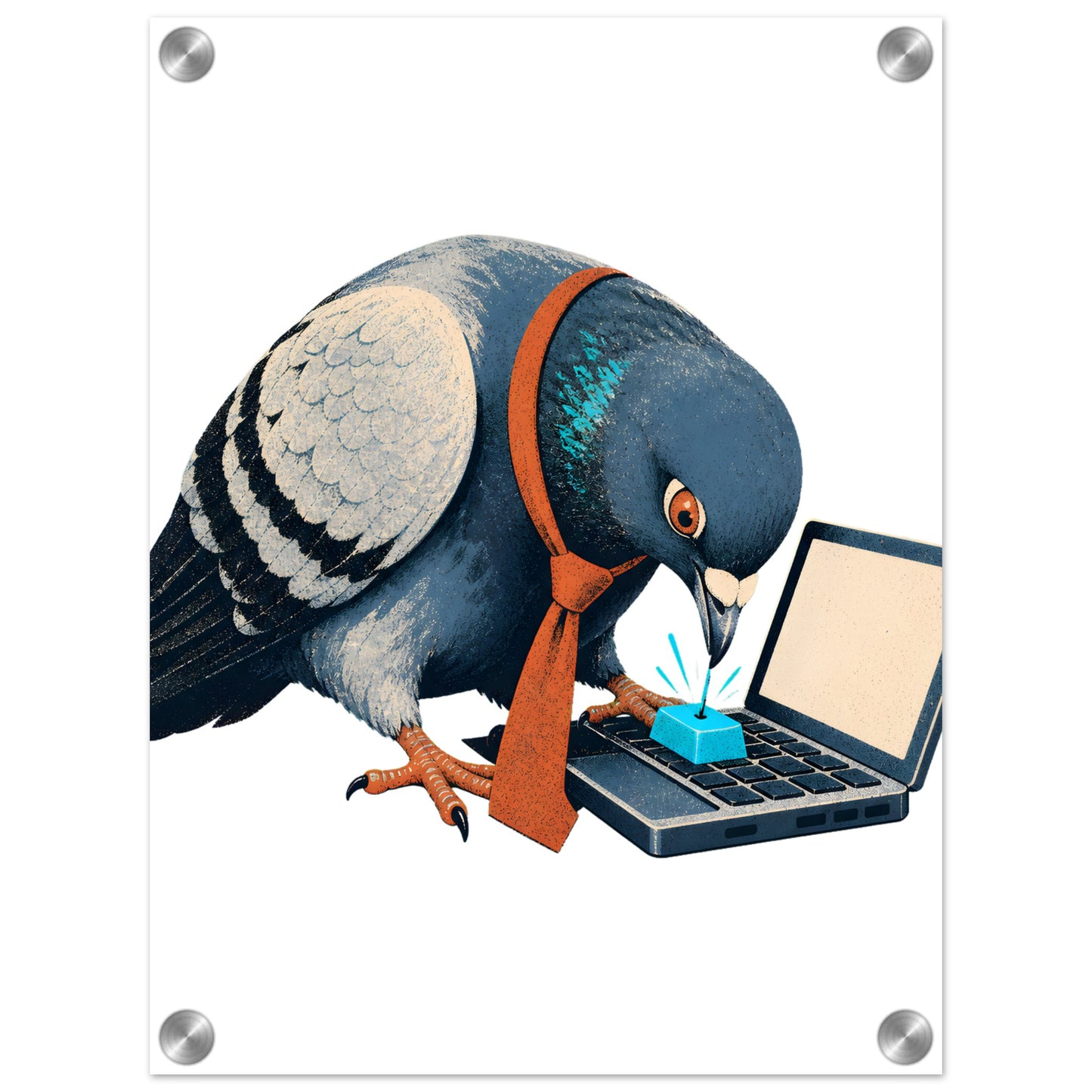 Pigeon Hits Send Acrylic Print — product view 1