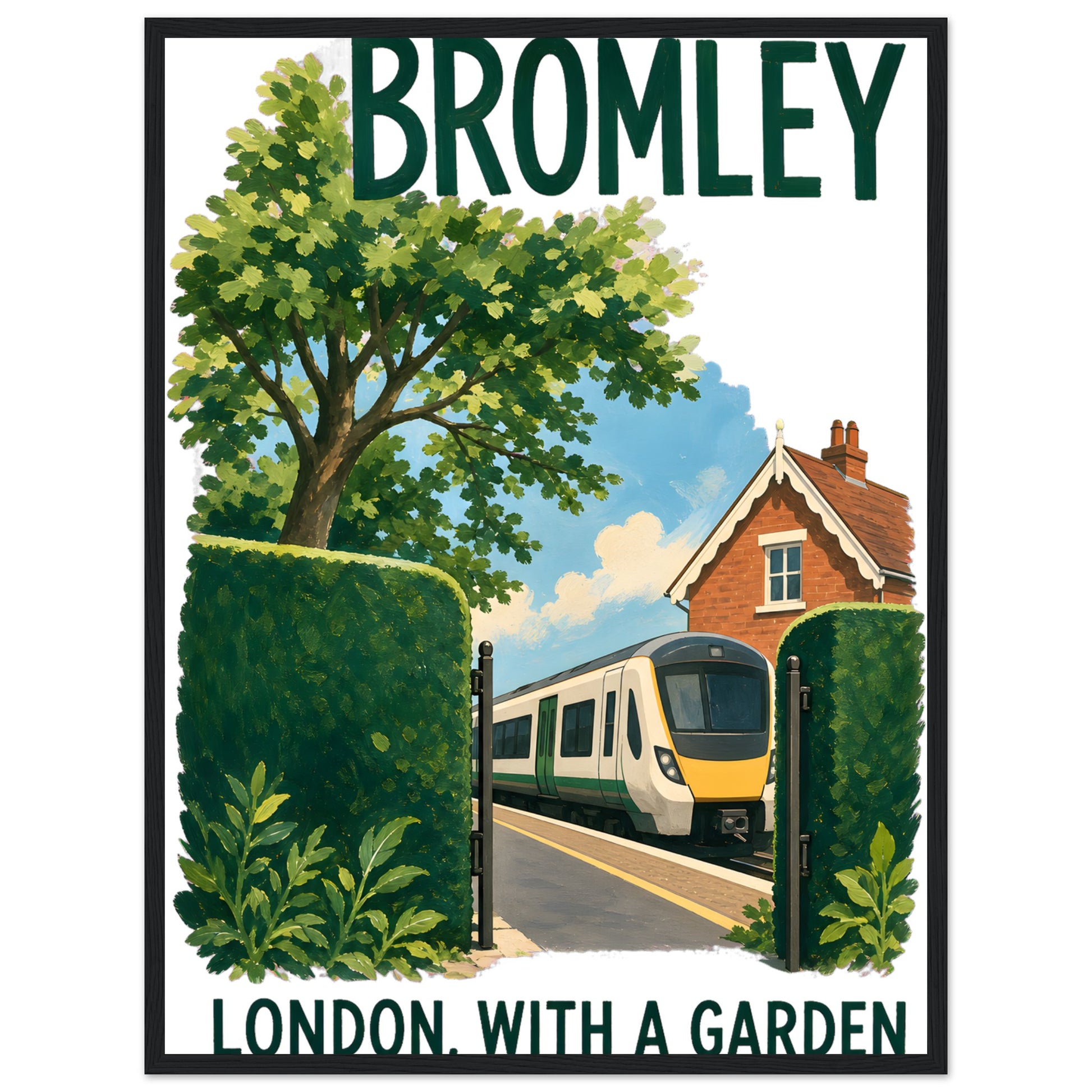 Bromley: London with a Garden Framed Wall Art — product view 4