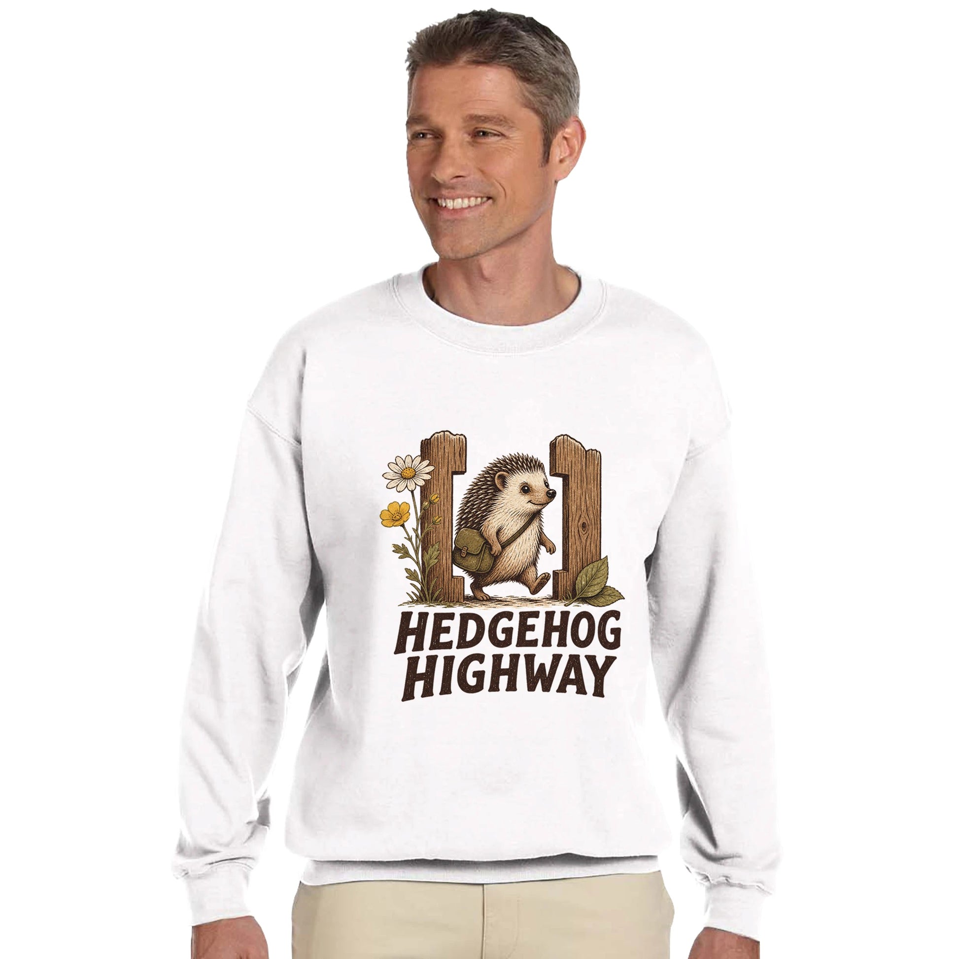 Hedgehog Highway Garden Graphic Sweatshirt — product view 3