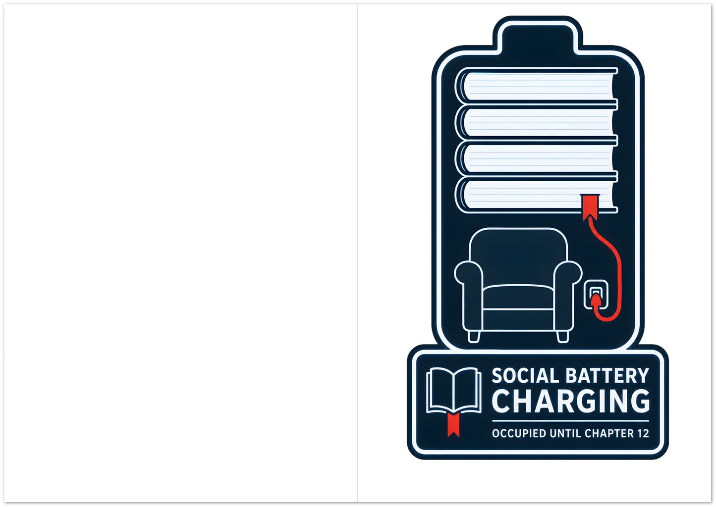 Social Battery Charging Greeting Card Pack — product view 5