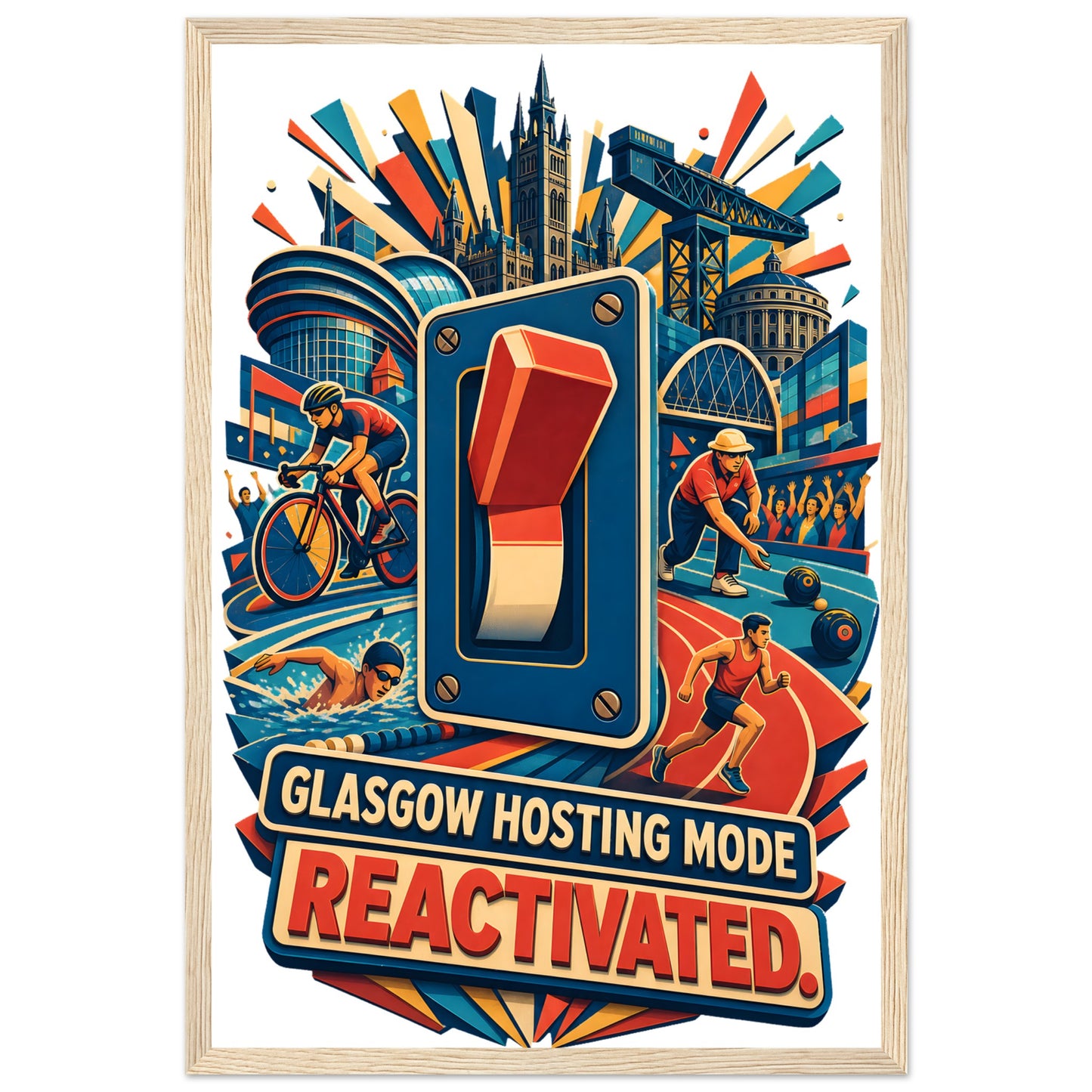 Glasgow Hosting Mode — Reactivated Framed Wall Art — product view 3