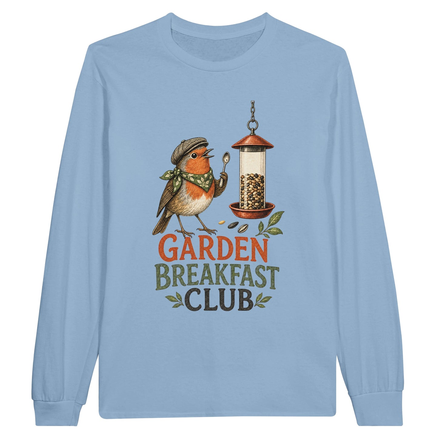 Garden Breakfast Club Robin Graphic Long-Sleeve T-shirt — product view 2