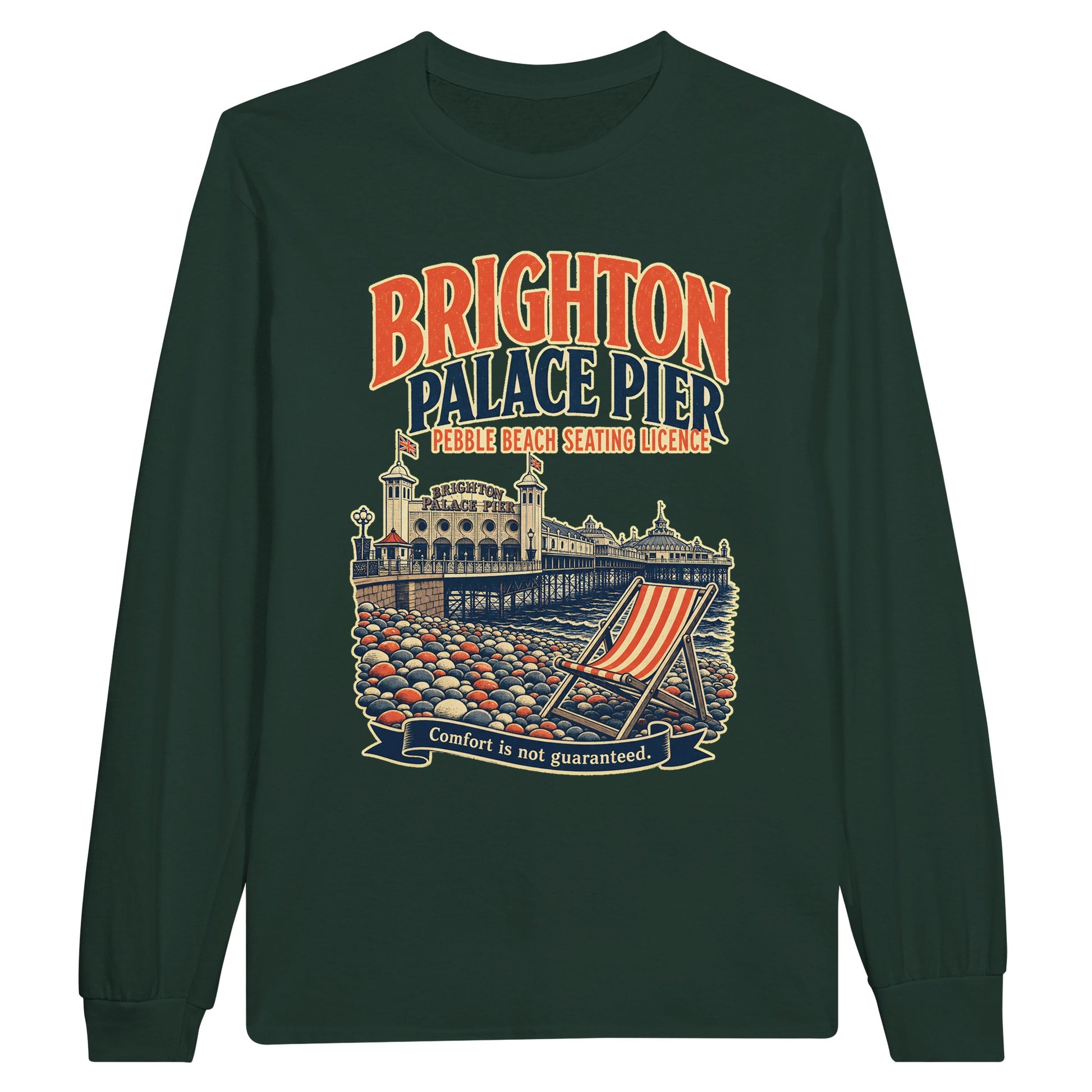 Brighton Pebble Beach Seating Licence Long-Sleeve T-shirt — product view 5